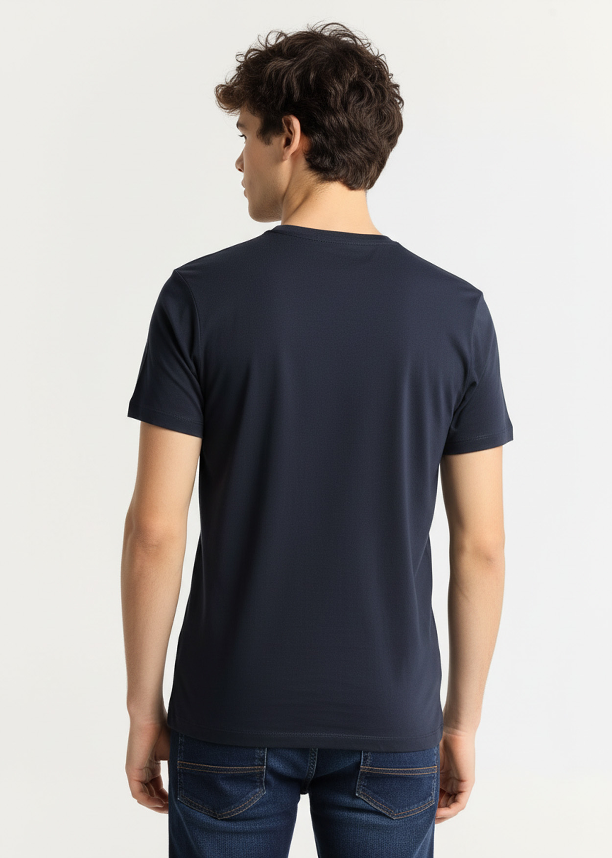 T-Shirt básica Homem Azul