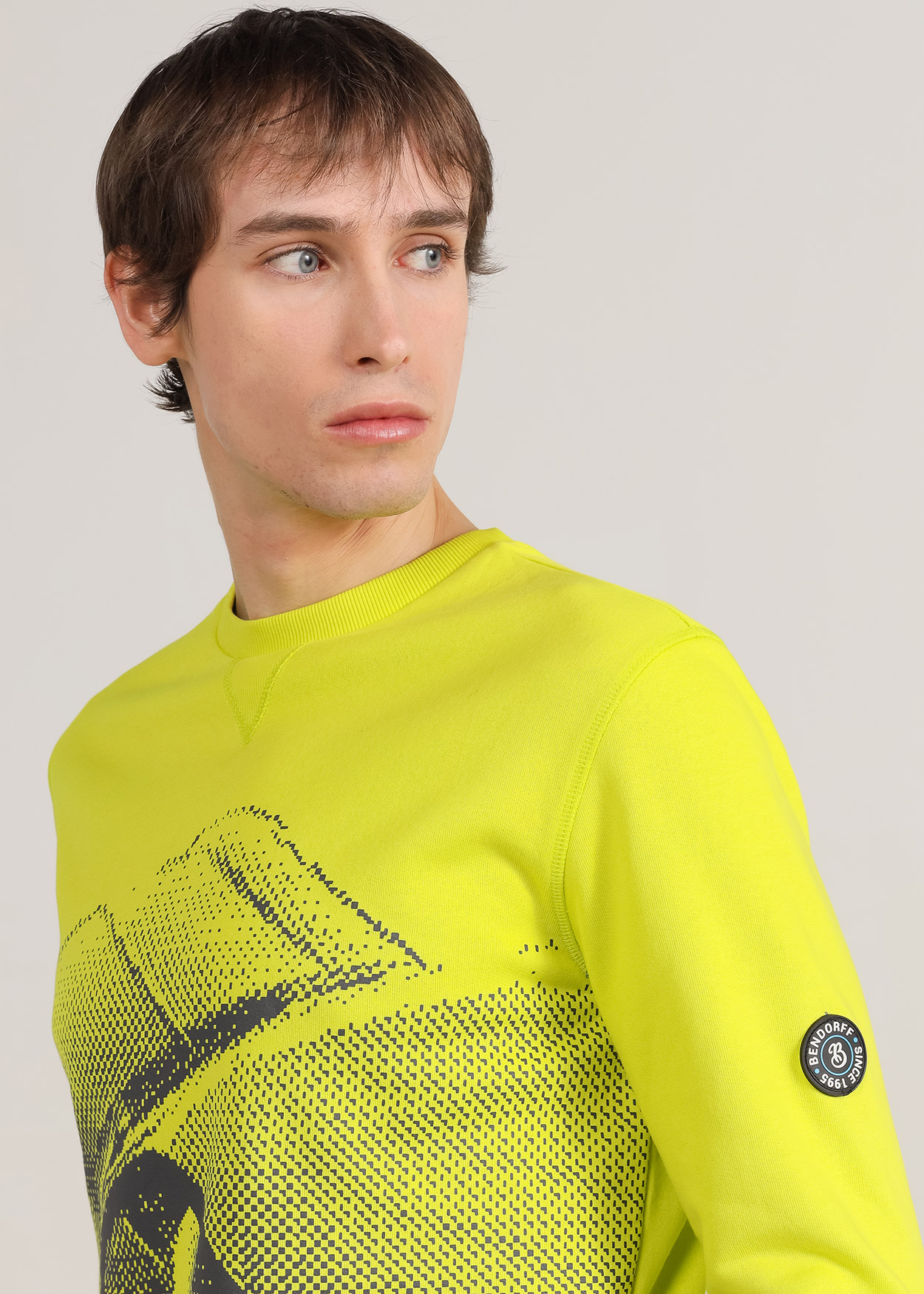 Sweatshirt com Gola Redonda Verde
