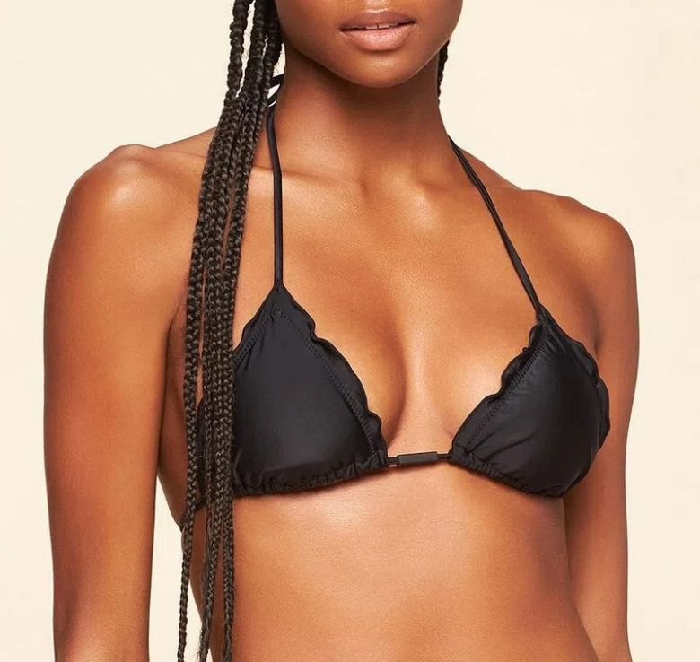 Top Biquini Liso Coordenado Preto