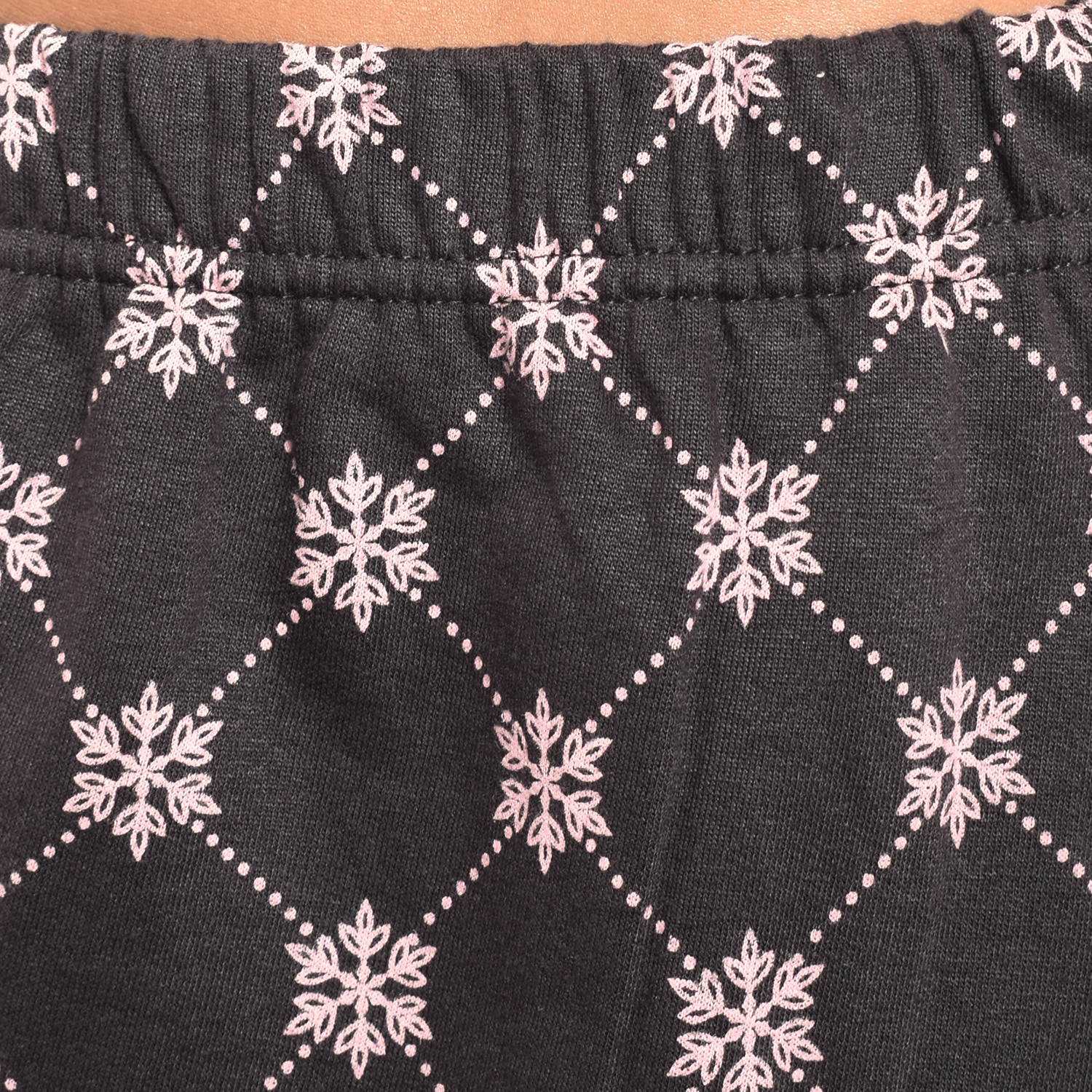 Pijama de Manga Comprida Preto-Rosa