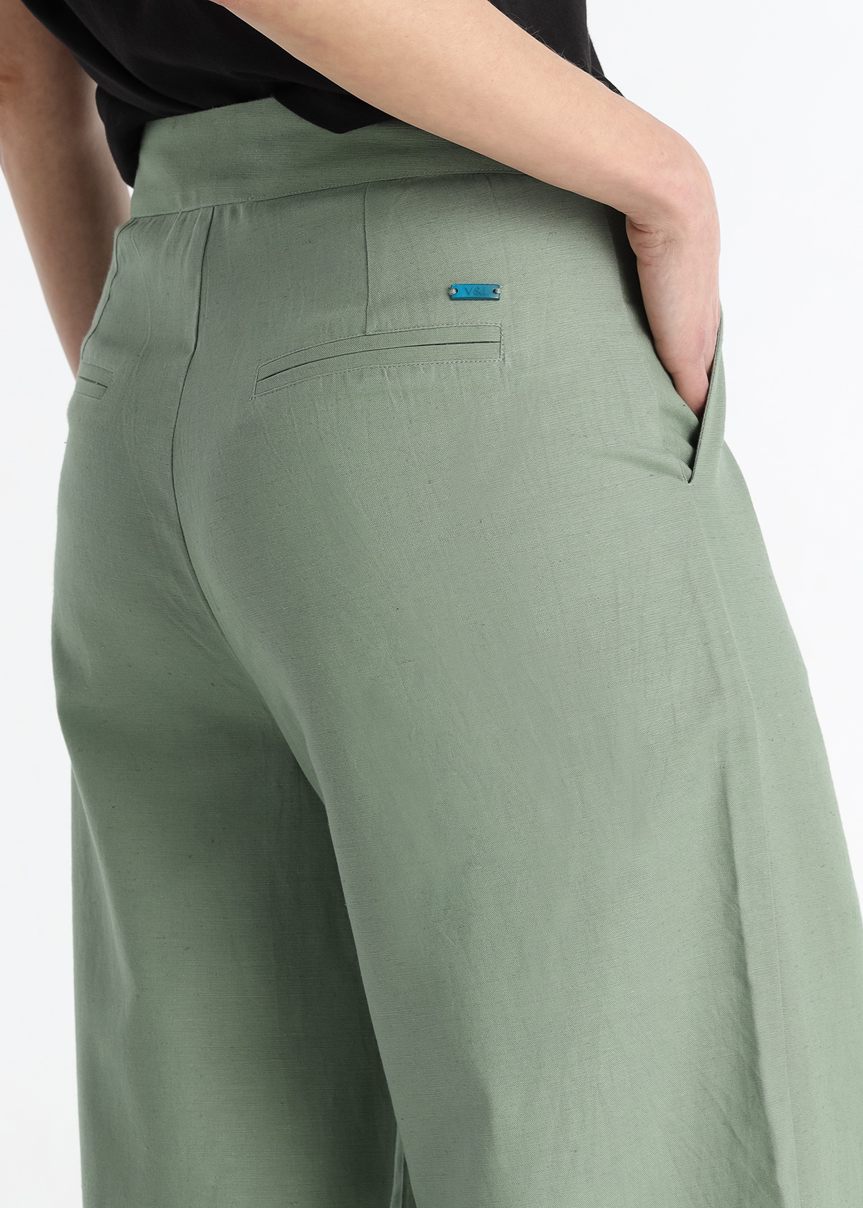 Calças de linho Senhora Verde