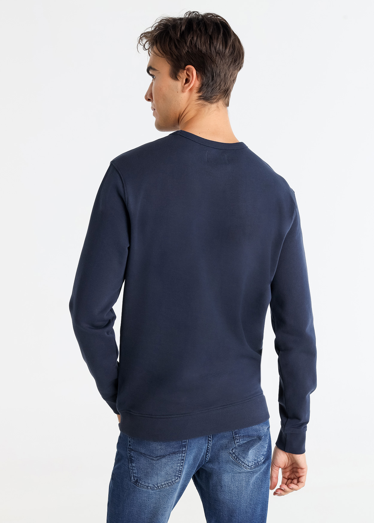 Sweatshirt e gola redonda Azul