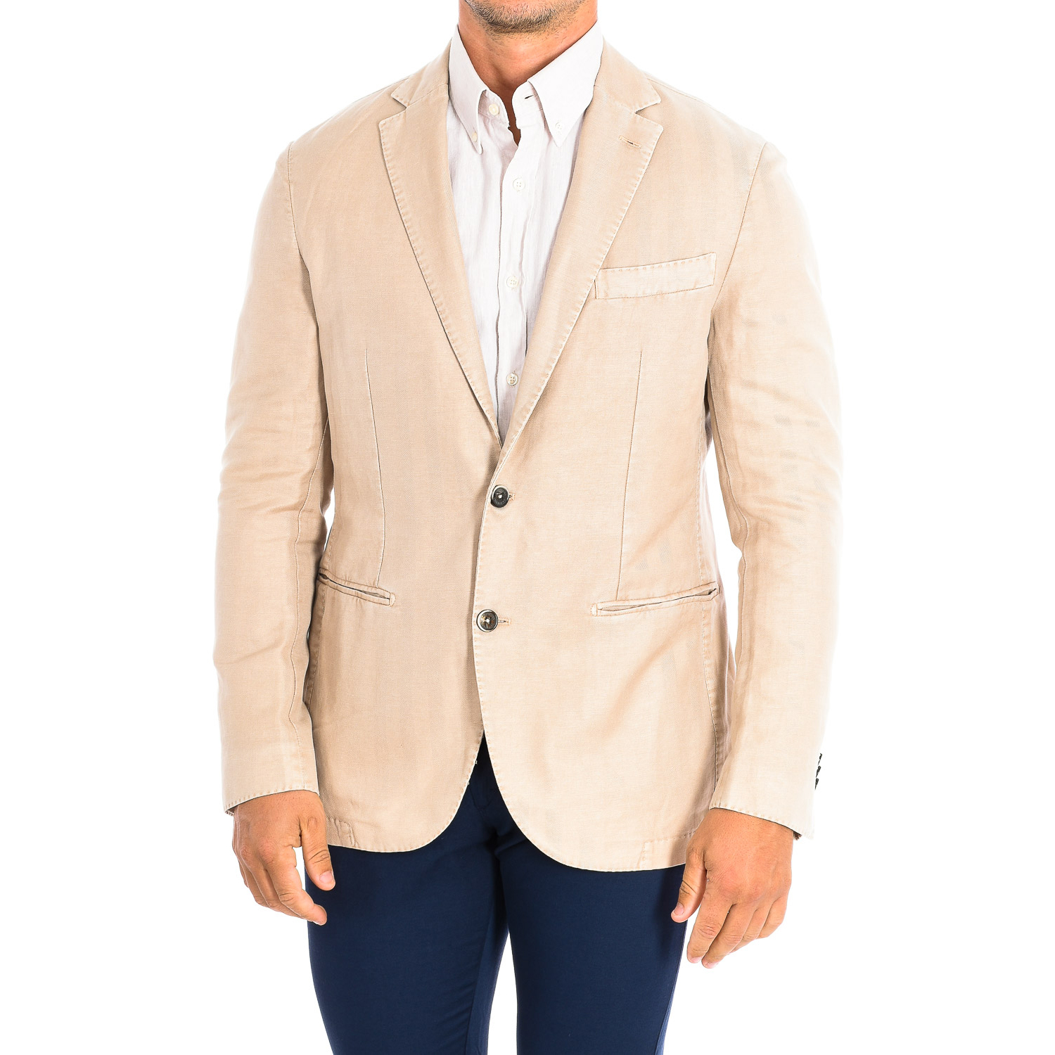 Blazer Homem Regular Fit Bege