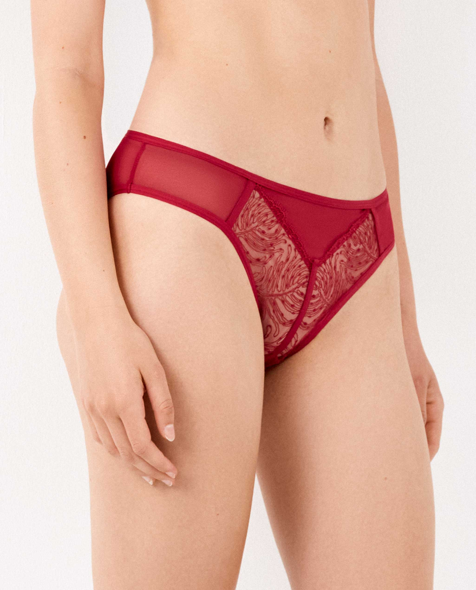 Cuecas de renda Vermelho