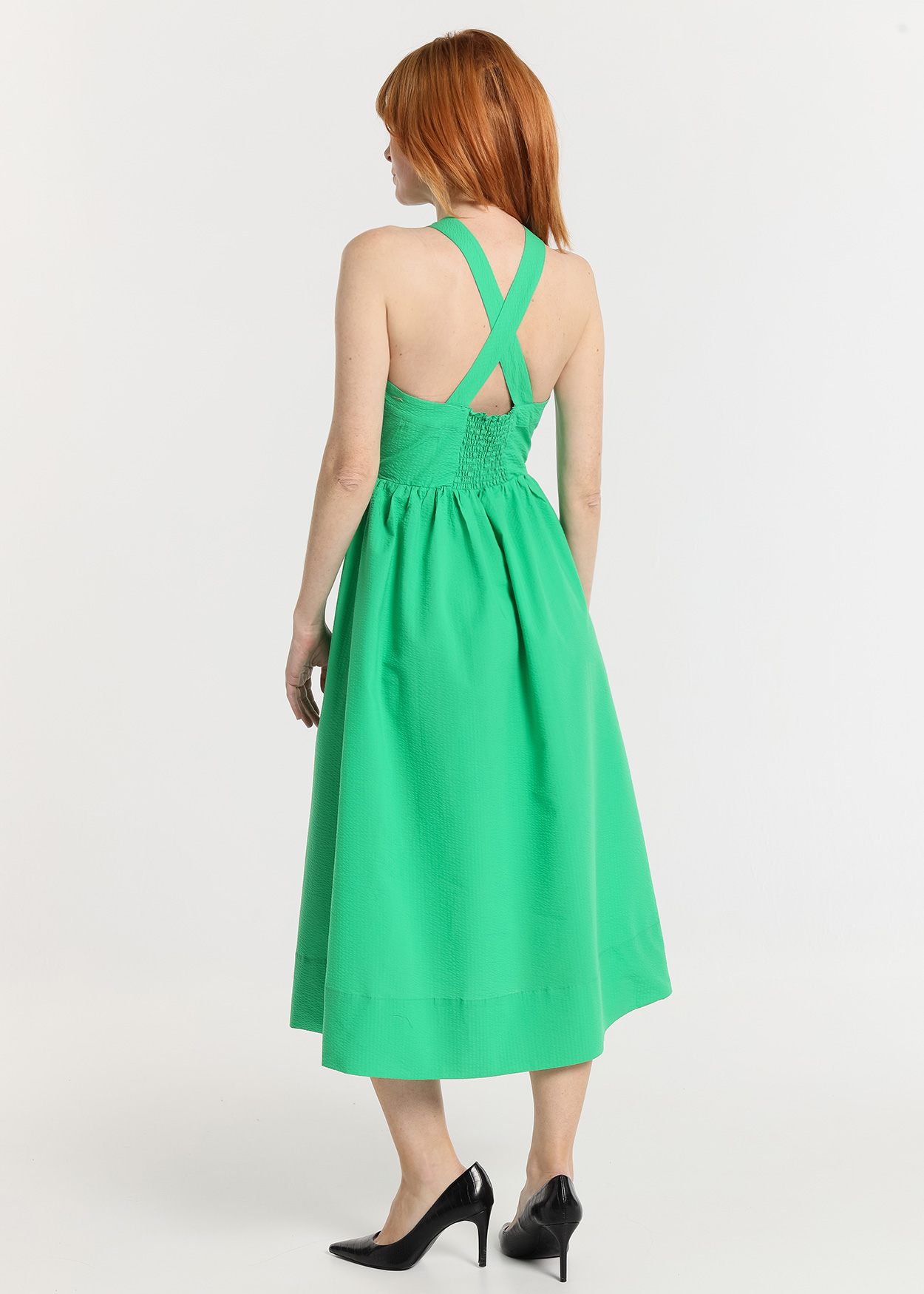 Vestido Midi Senhora Verde