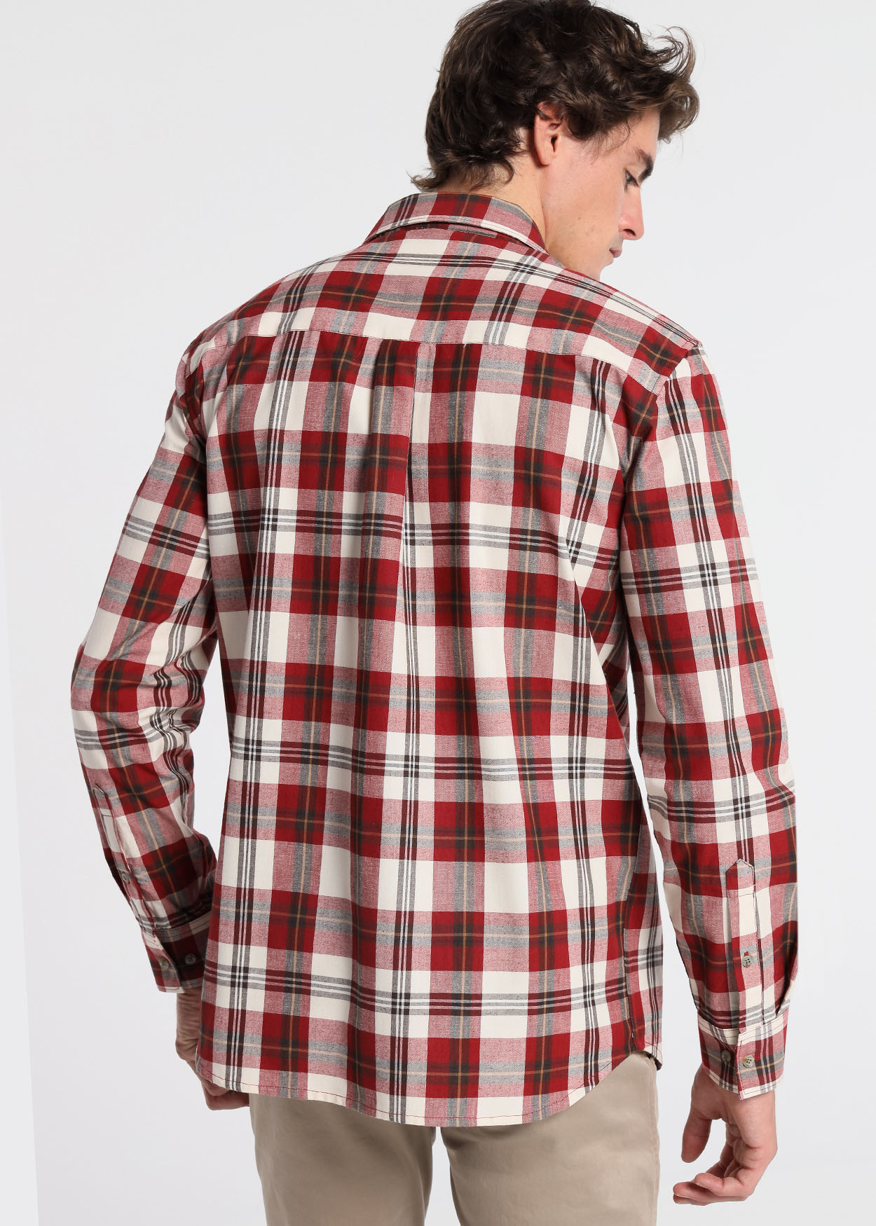 Camisa xadrez de manga comprida Multicor