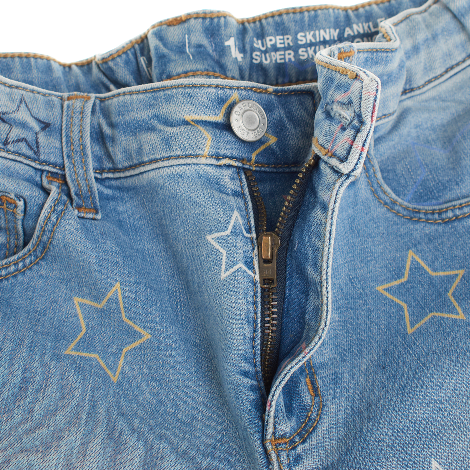 Calças de Ganga Super Skinny Menina Azul