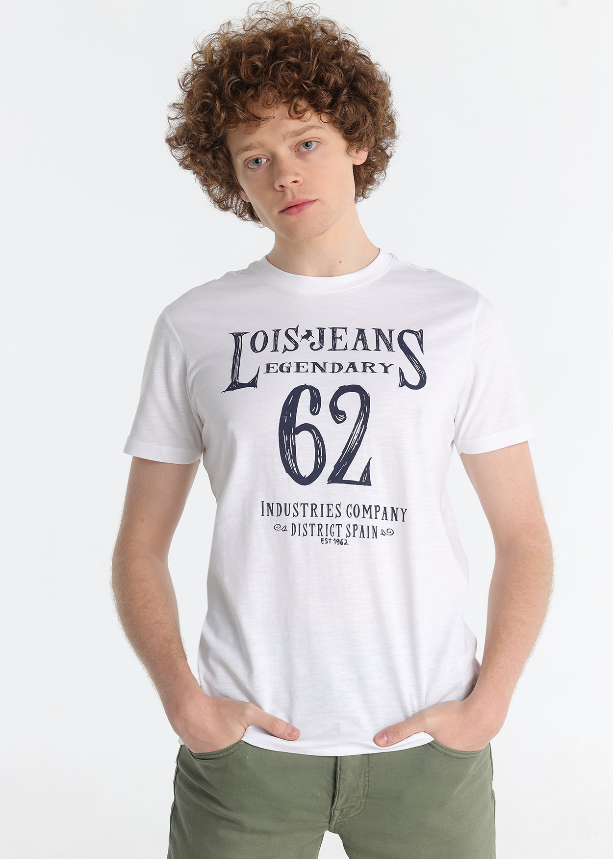 T-Shirt Gráfica Homem Branco