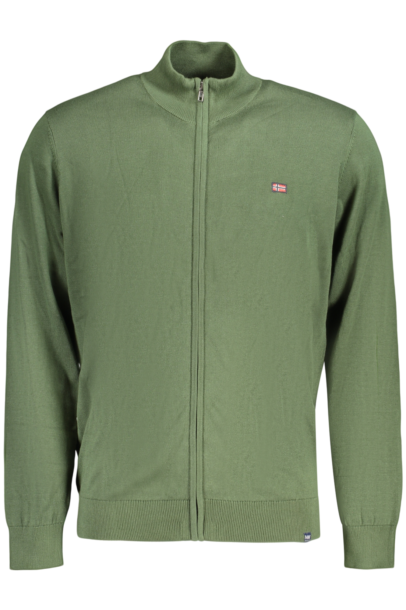 Cardigan com fecho Verde