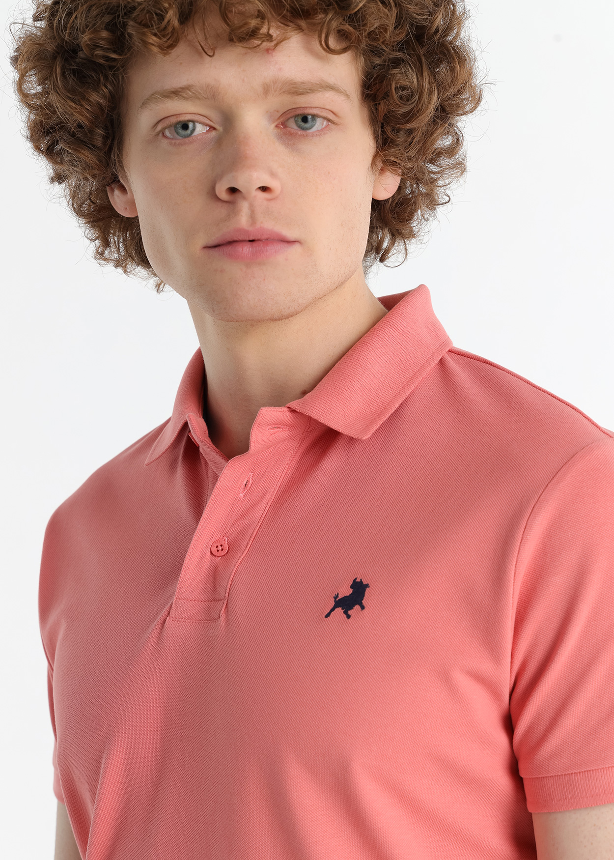 Pólo em Piqué Homem Vermelho