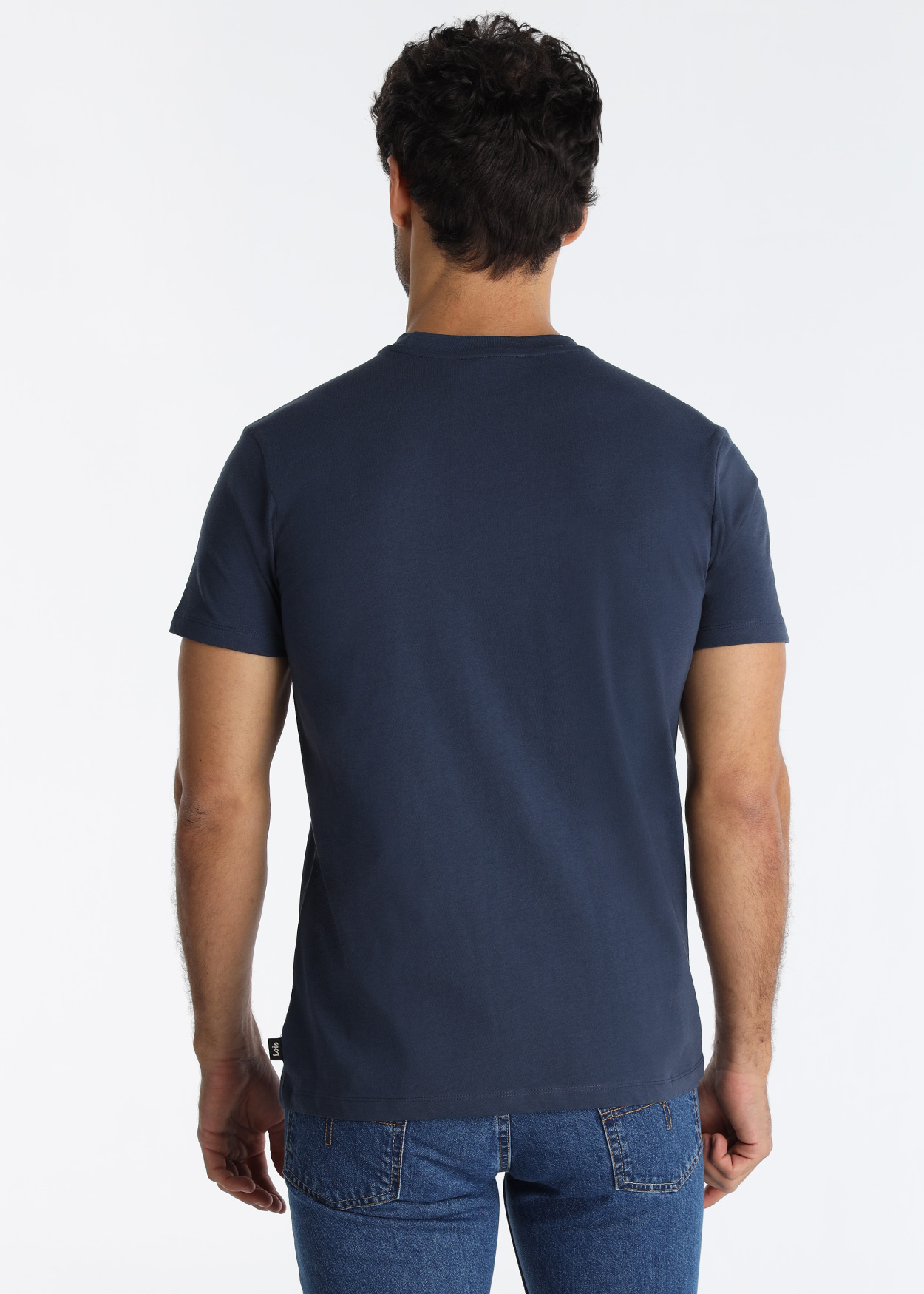 T-Shirt básica logo Lois Homem Azul