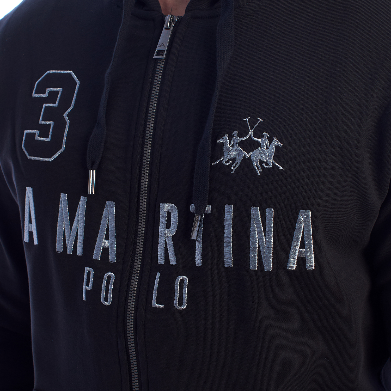 Sweatshirt Homem Regular Fit com Fecho e Capuz Preto