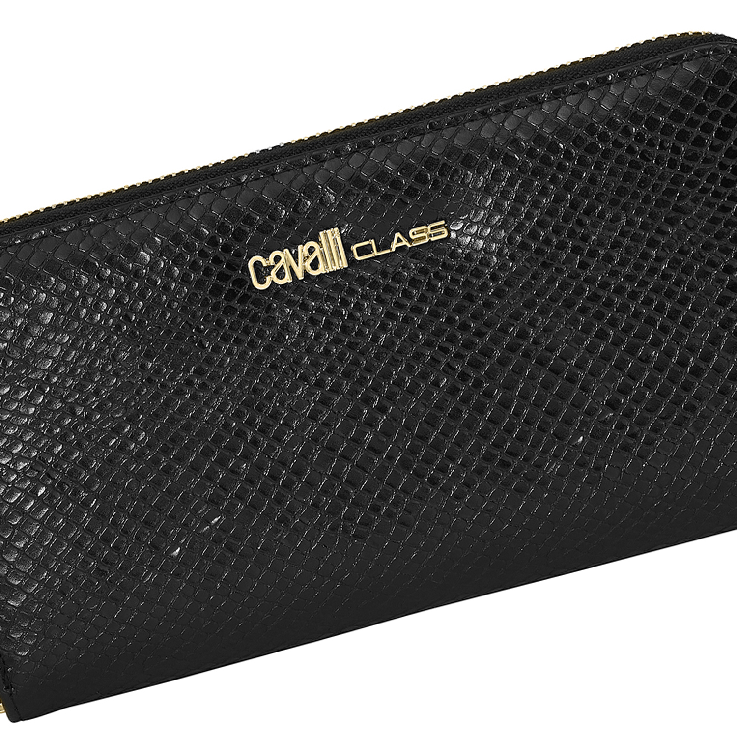 Carteira Senhora Preto com Estilo Pele de Cobra