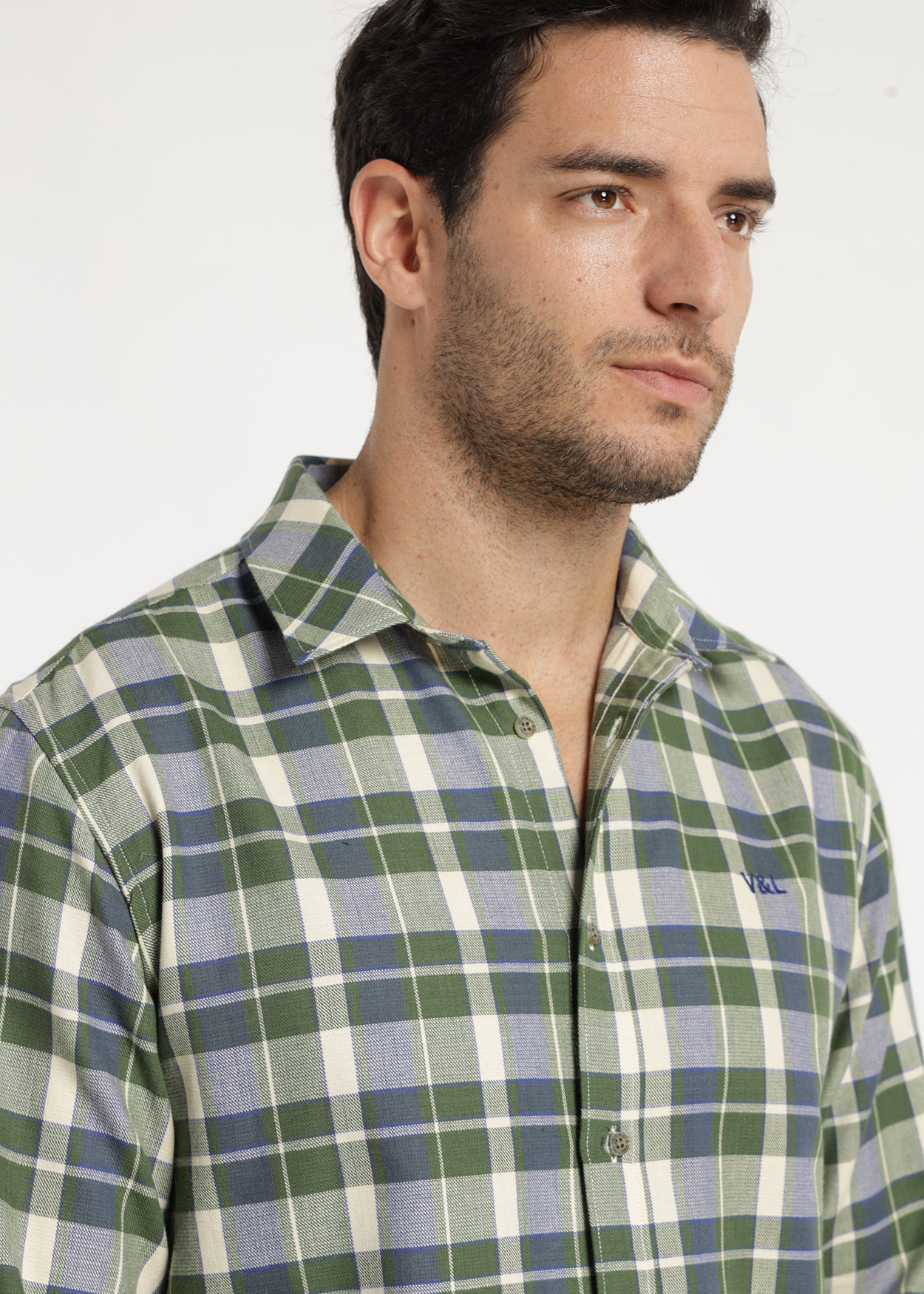 Camisa xadrez Homem Multicolorido