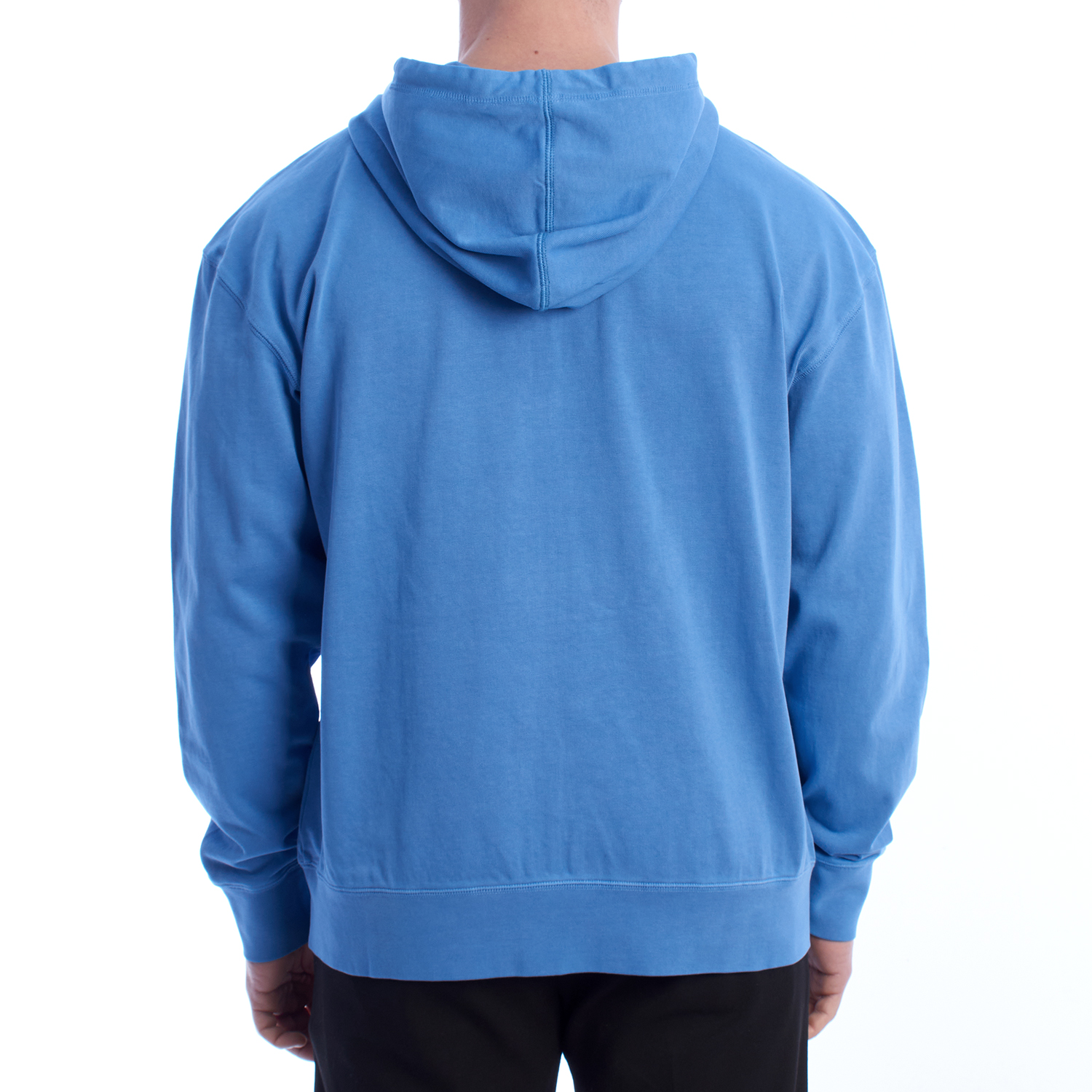 Sweatshirt Homem Regular Fit com Fecho e Capuz Azul