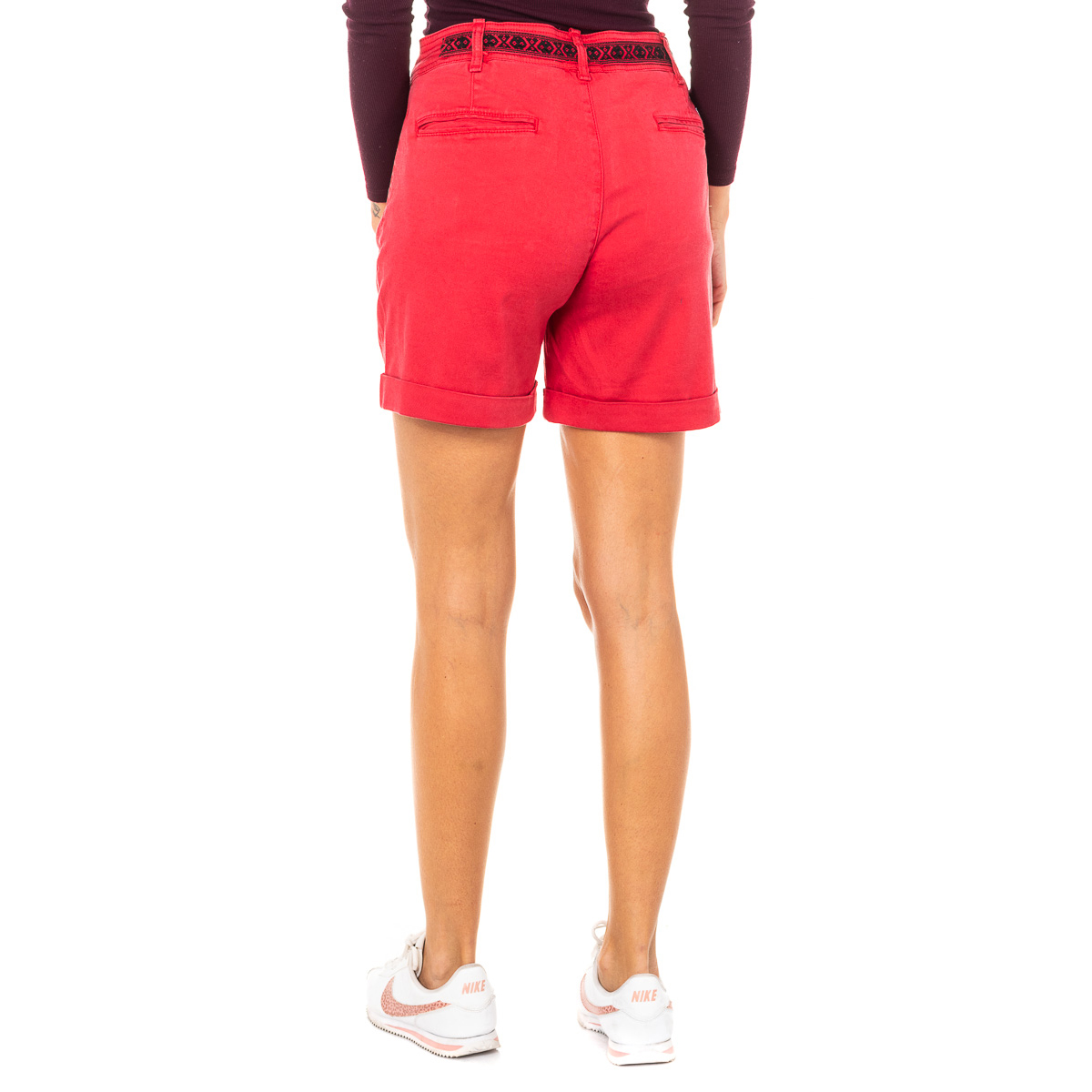 Bermudas Senhora Vermelho