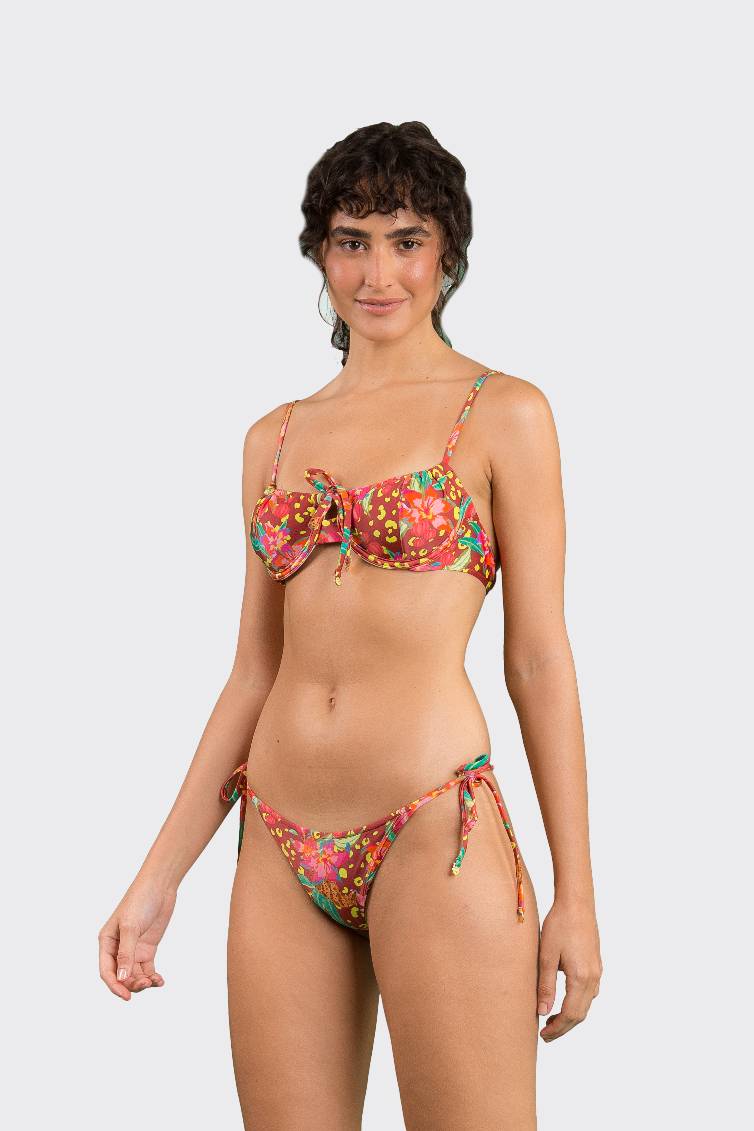Cuecas Biquini Tropics Lacinho Castanho
