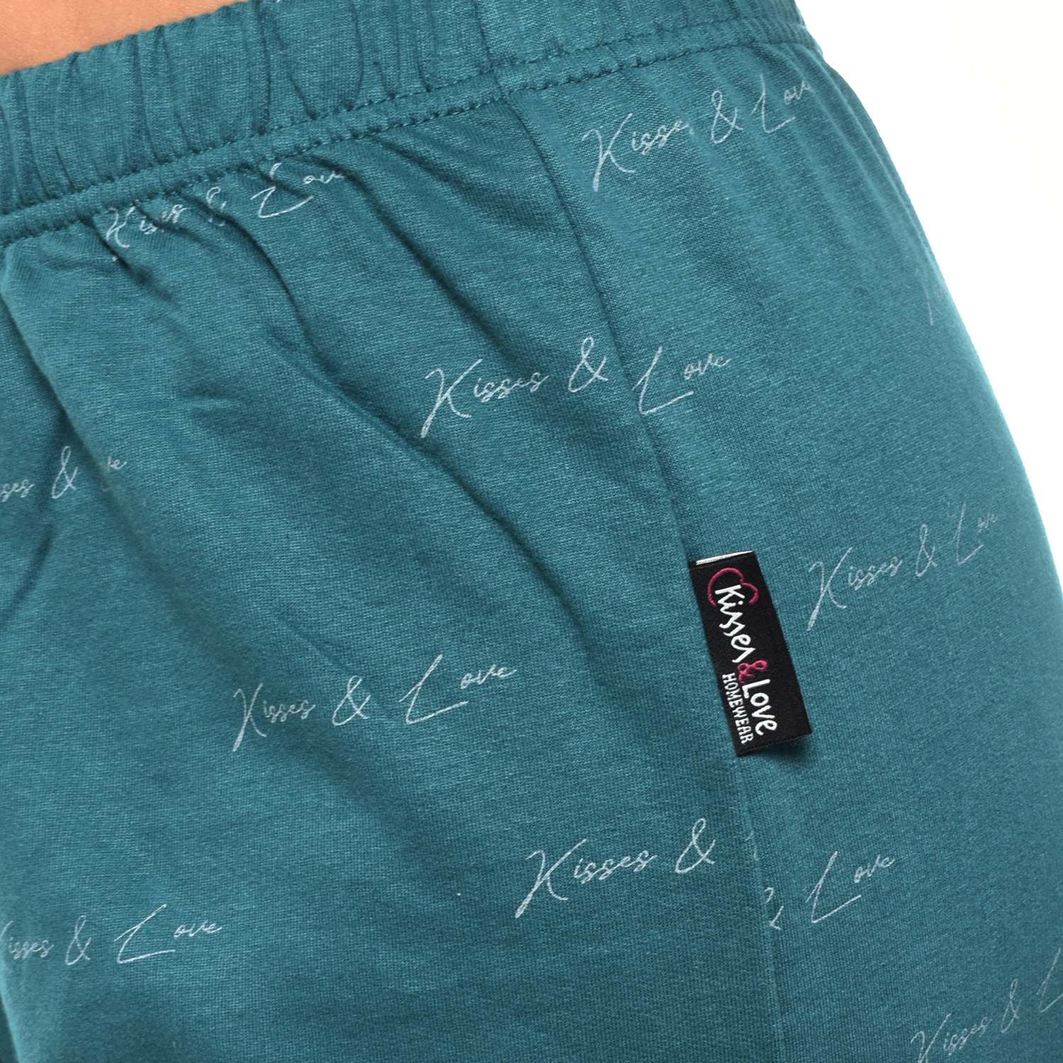 Pijama de Manga Comprida Cinzento-Verde