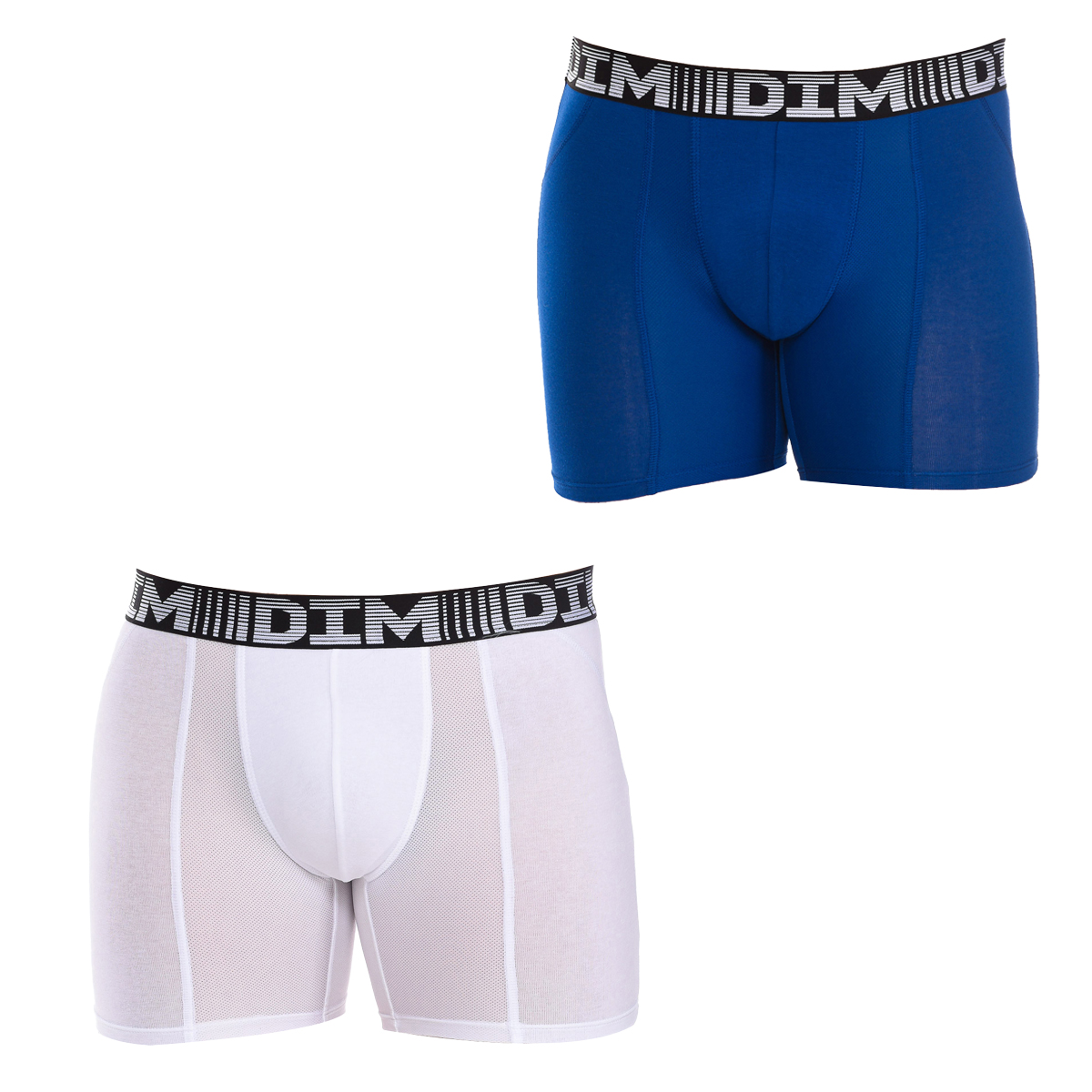 Pack 2 Boxers Homem Cotton 3D Flex Air Branco e Azul
