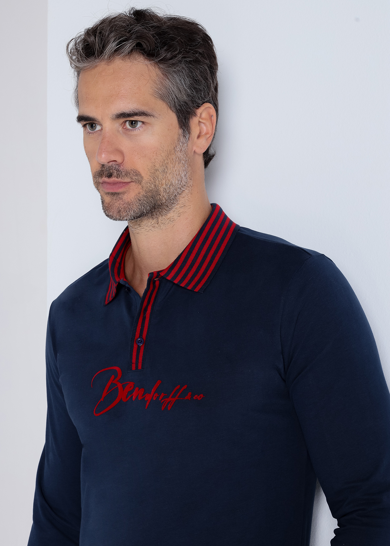 Pólo manga curta Azul