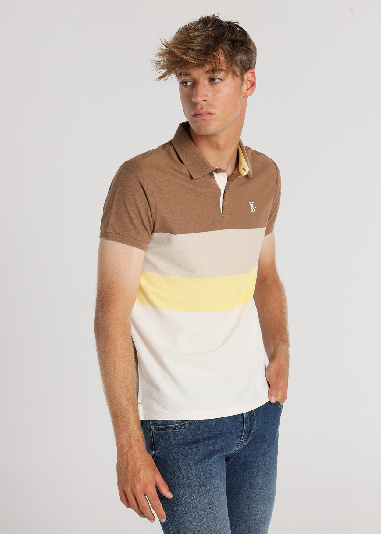 Pólo Homem Castanho