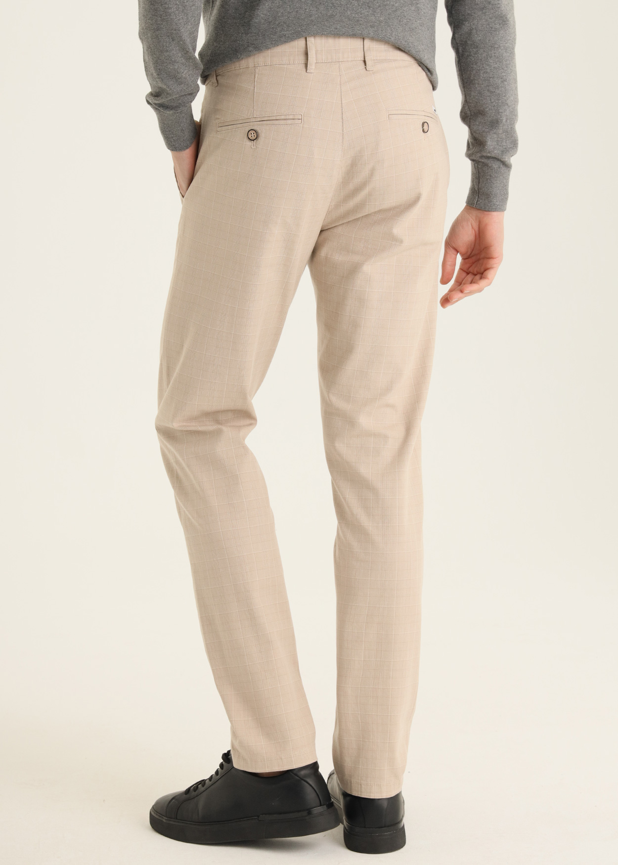 Calça Chino Xadrez Slim Fit Multicor