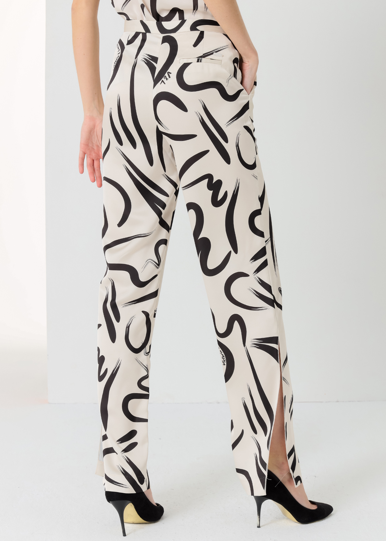 Calças Fluídas Senhora Multicolorido