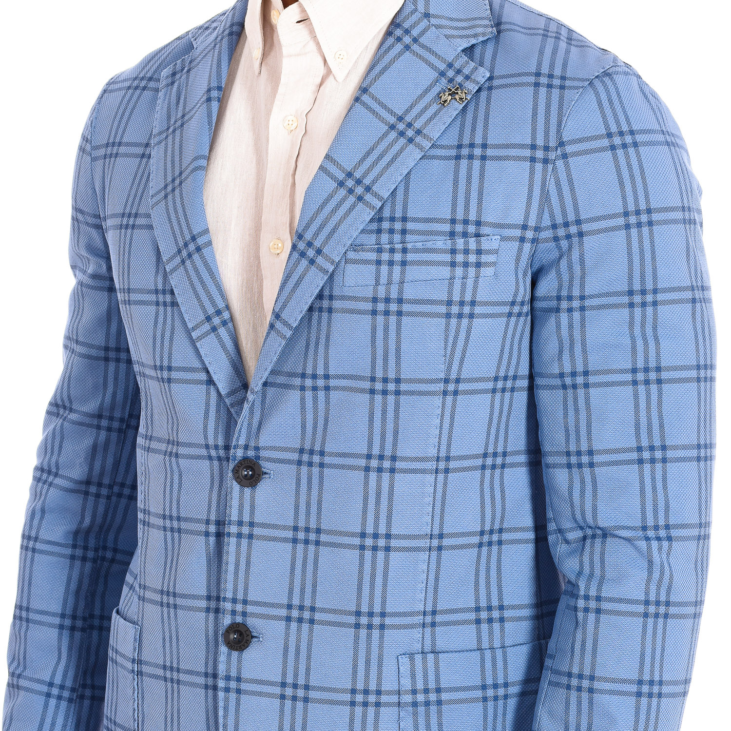 Blazer Homem Regular Fit Azul
