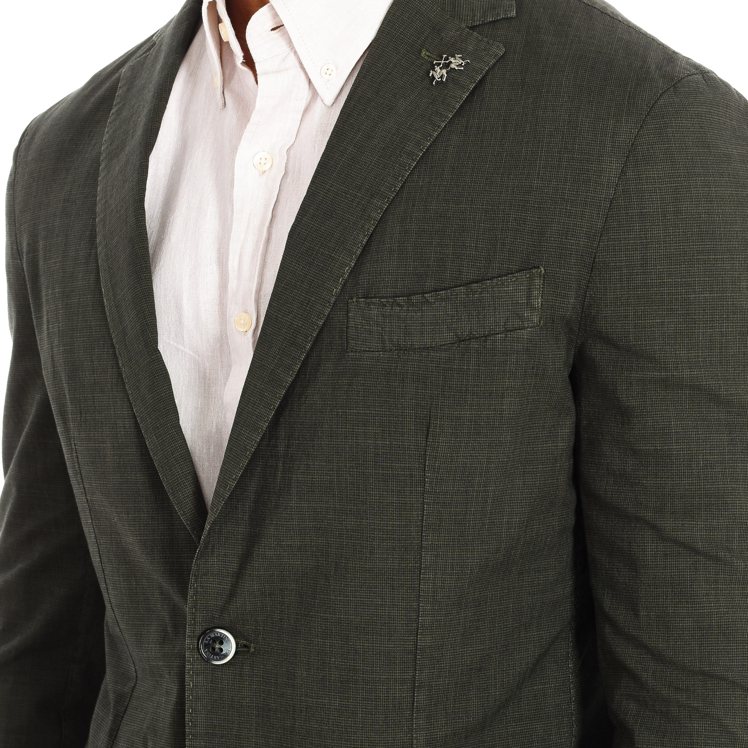 Blazer Homem Regular Fit Verde Escuro