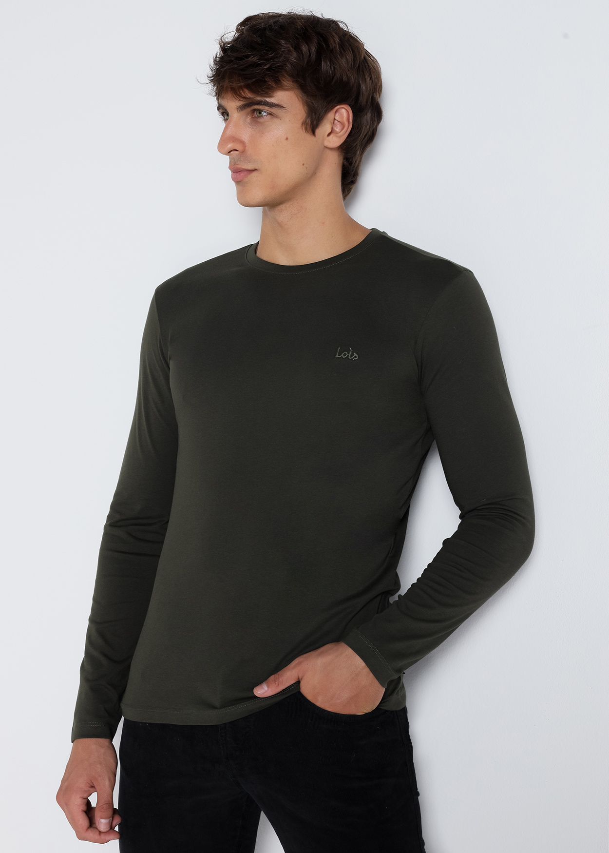 Camisola básica Homem Verde