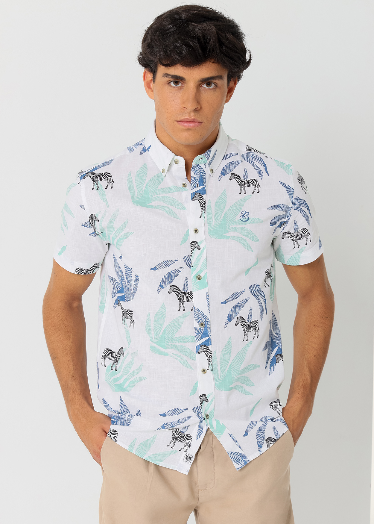 Camisa de manga curta Branco