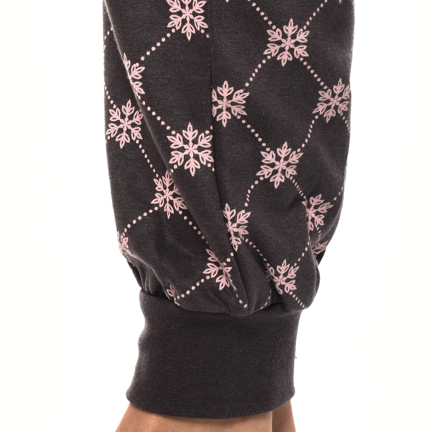 Pijama de Manga Comprida Preto-Rosa