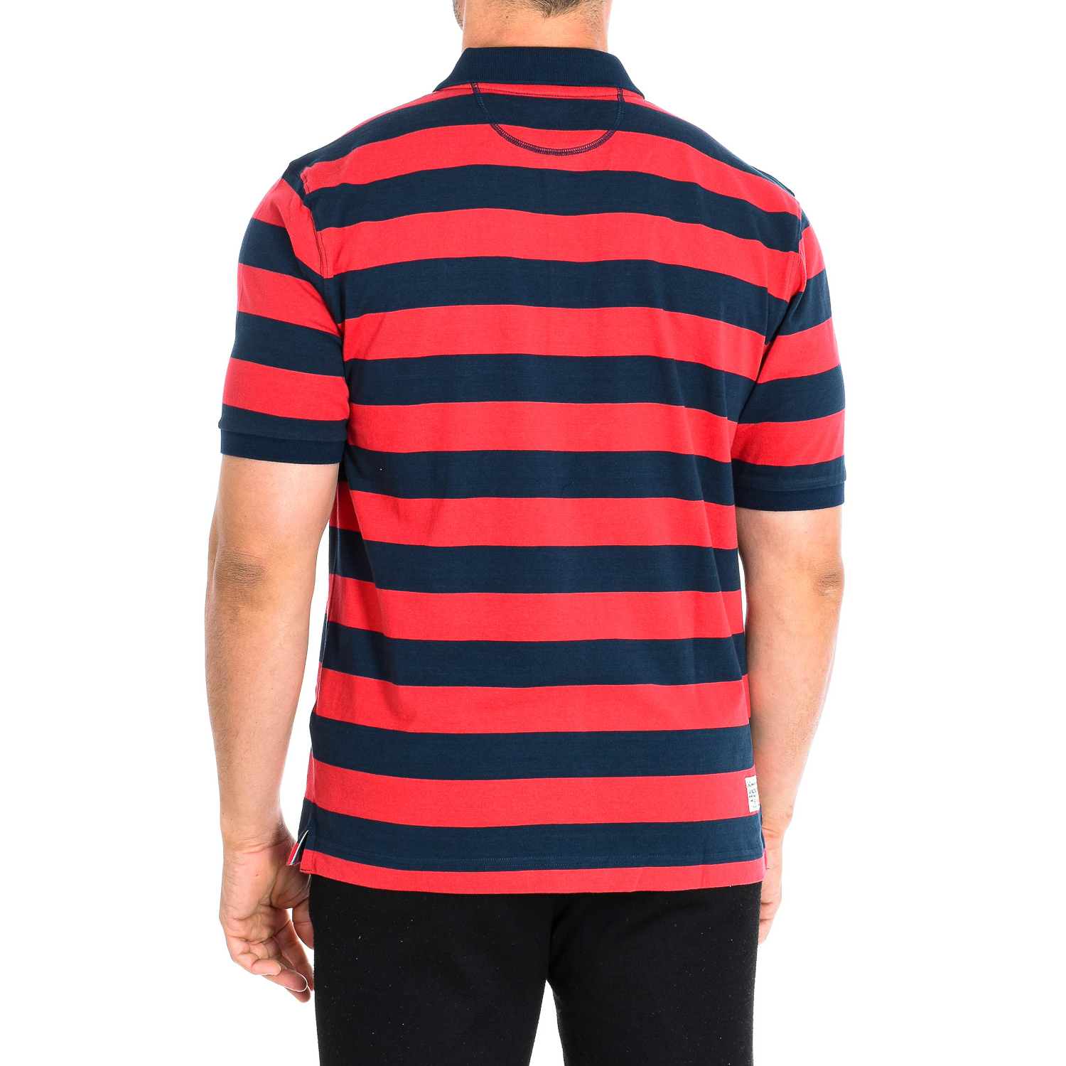 Pólo Homem Vermelho e Azul