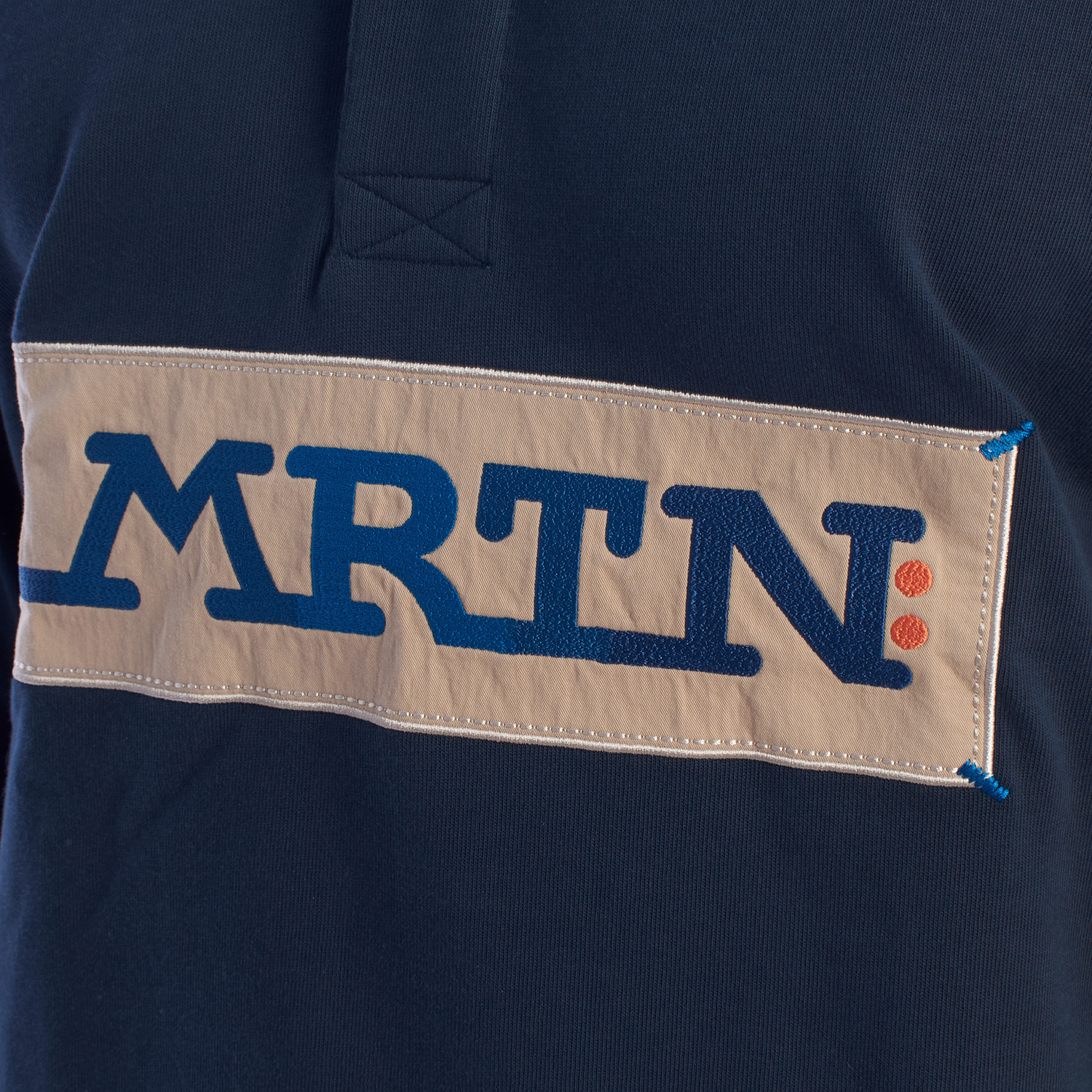 Pólo Homem Manga Comprida Overfit Azul