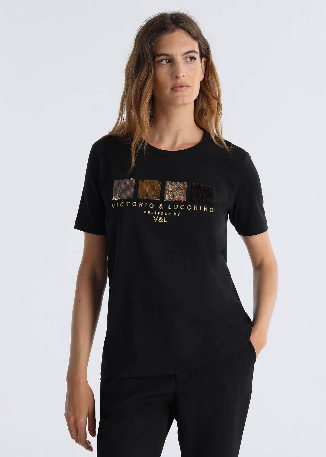 T-Shirt Opulence Senhora Preto