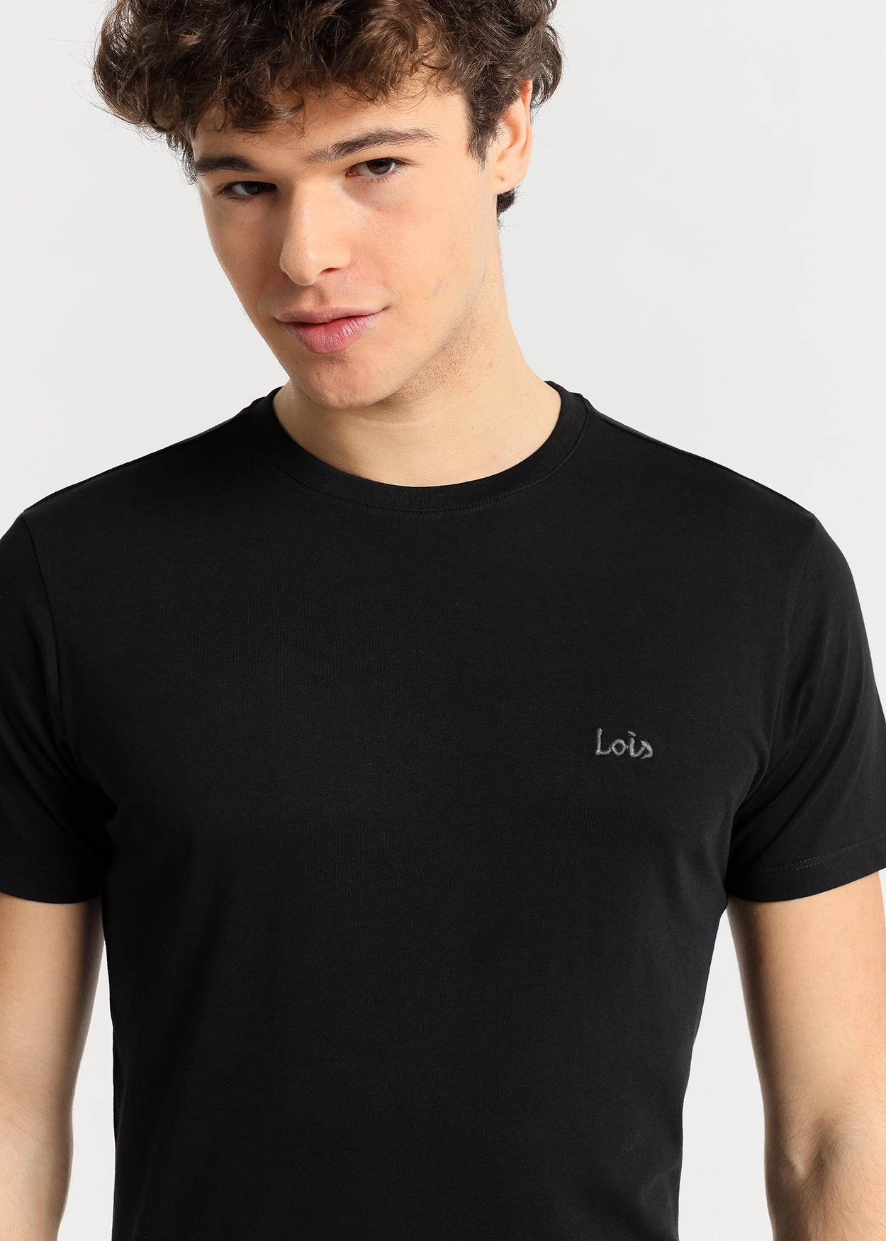 T-Shirt básica Homem Preto