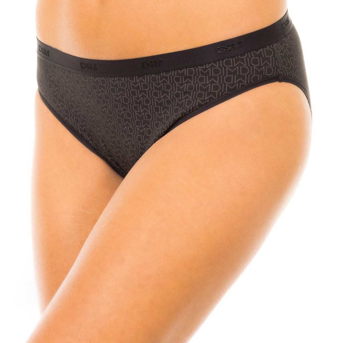 Pack 3 Cuecas Senhora Cotton Stretch Preto e Cinzento