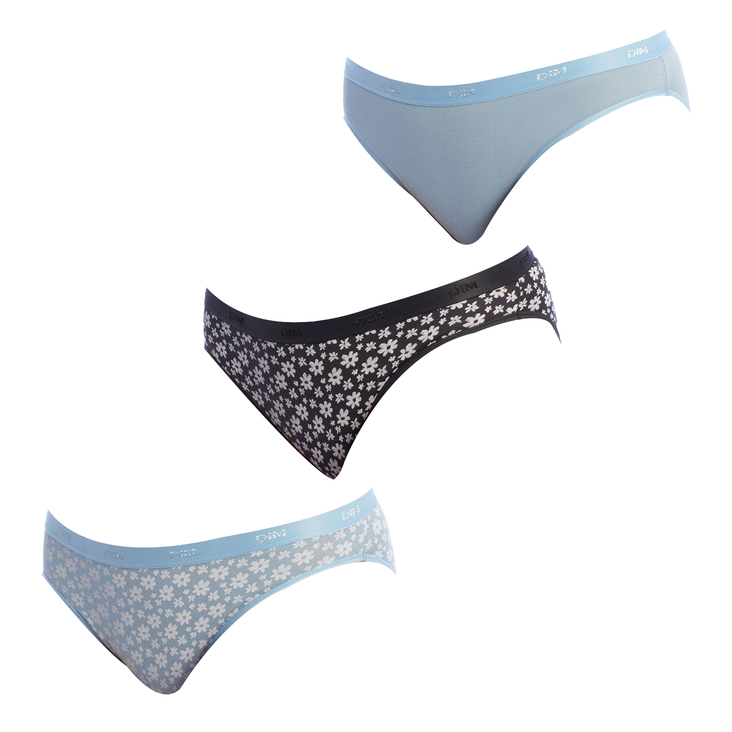 Pack 3 Cuecas Senhora Cotton Stretch Azul