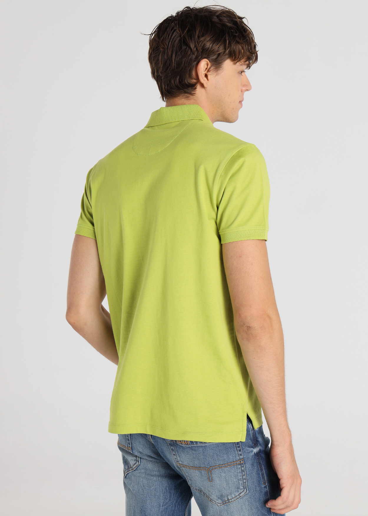 Polo básico Homem Verde