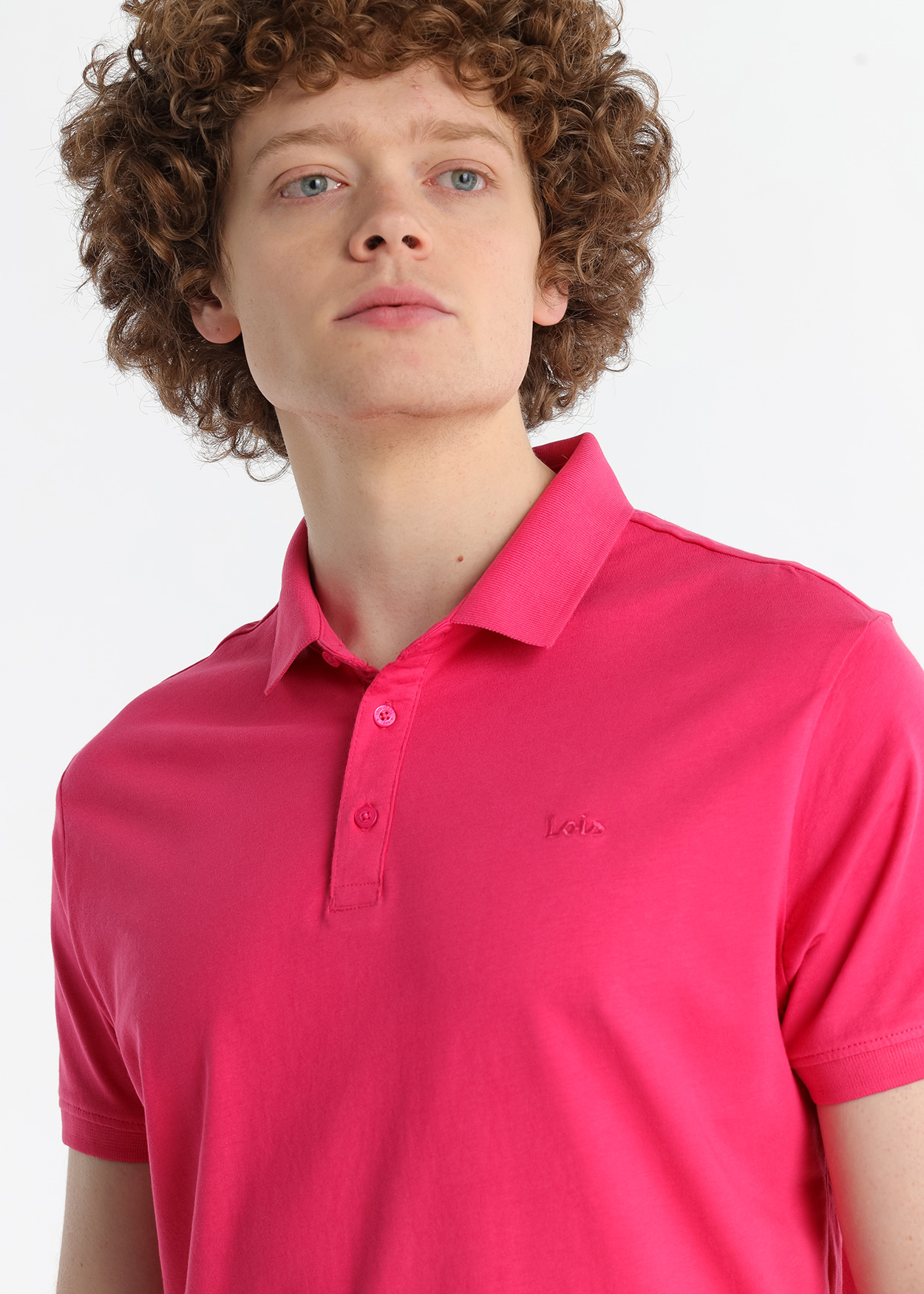 Polo básico Homem Rosa