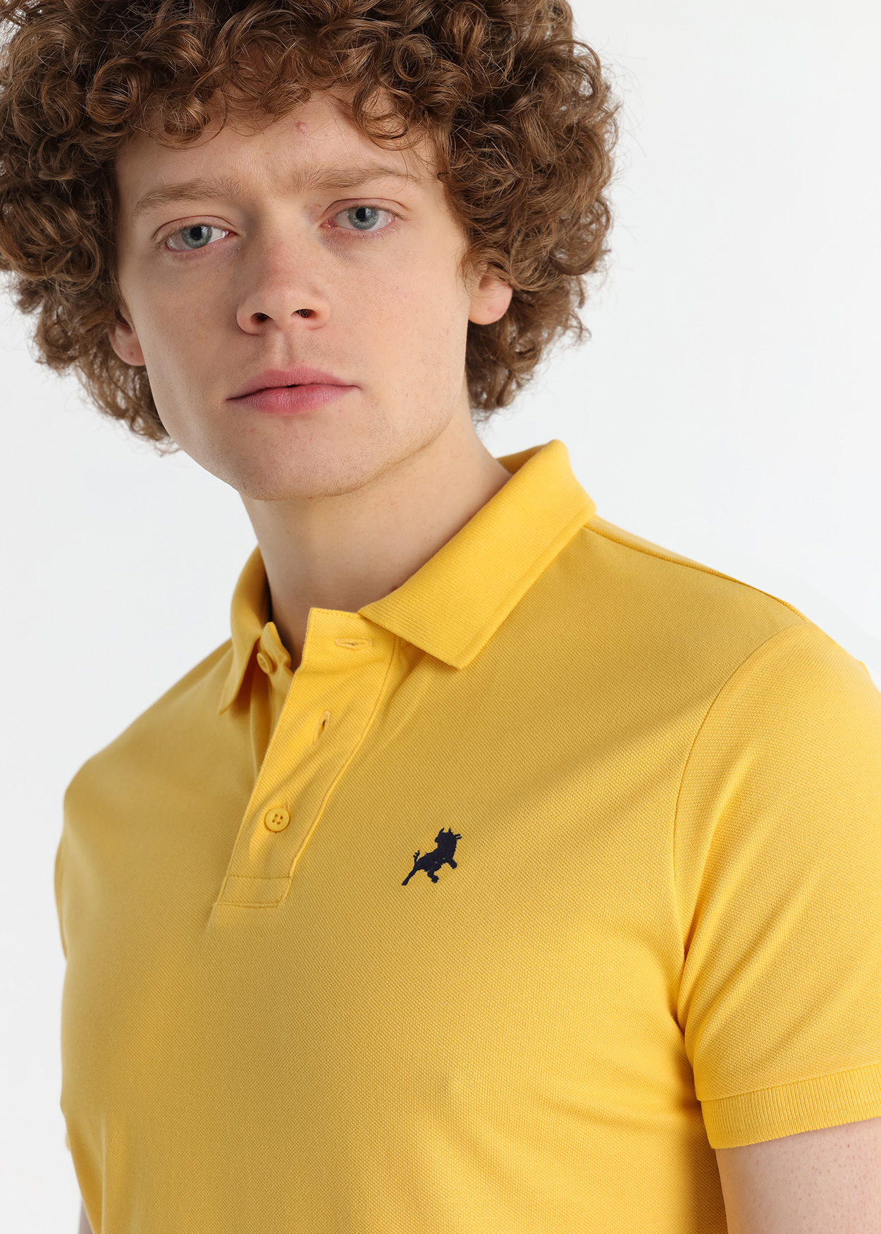 Pólo Clássico Homem Amarelo