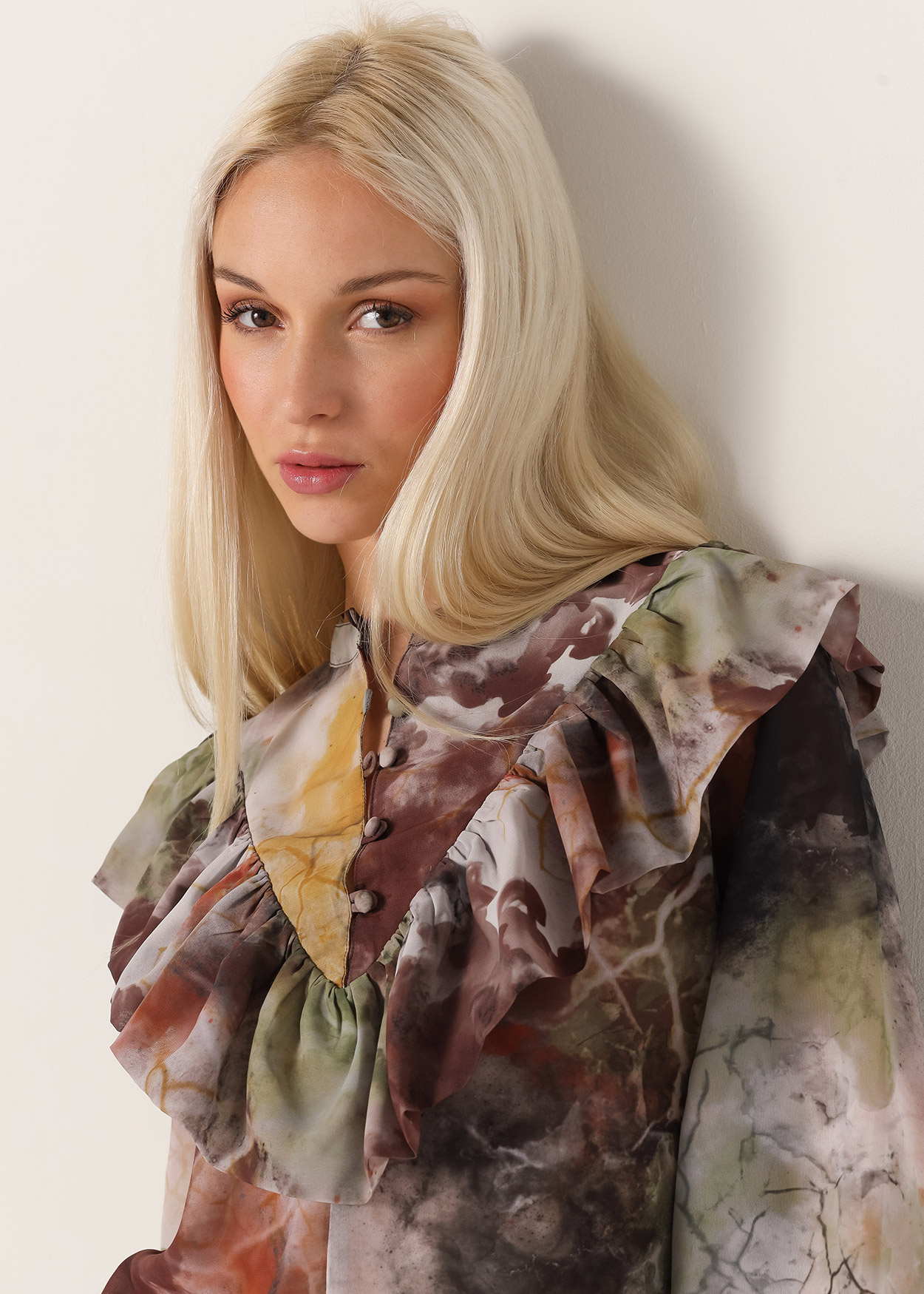 Blusa fluida Senhora Multicolorido