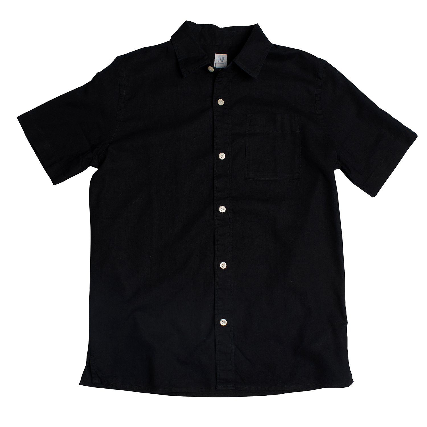 Camisa de Linho Menino Preto