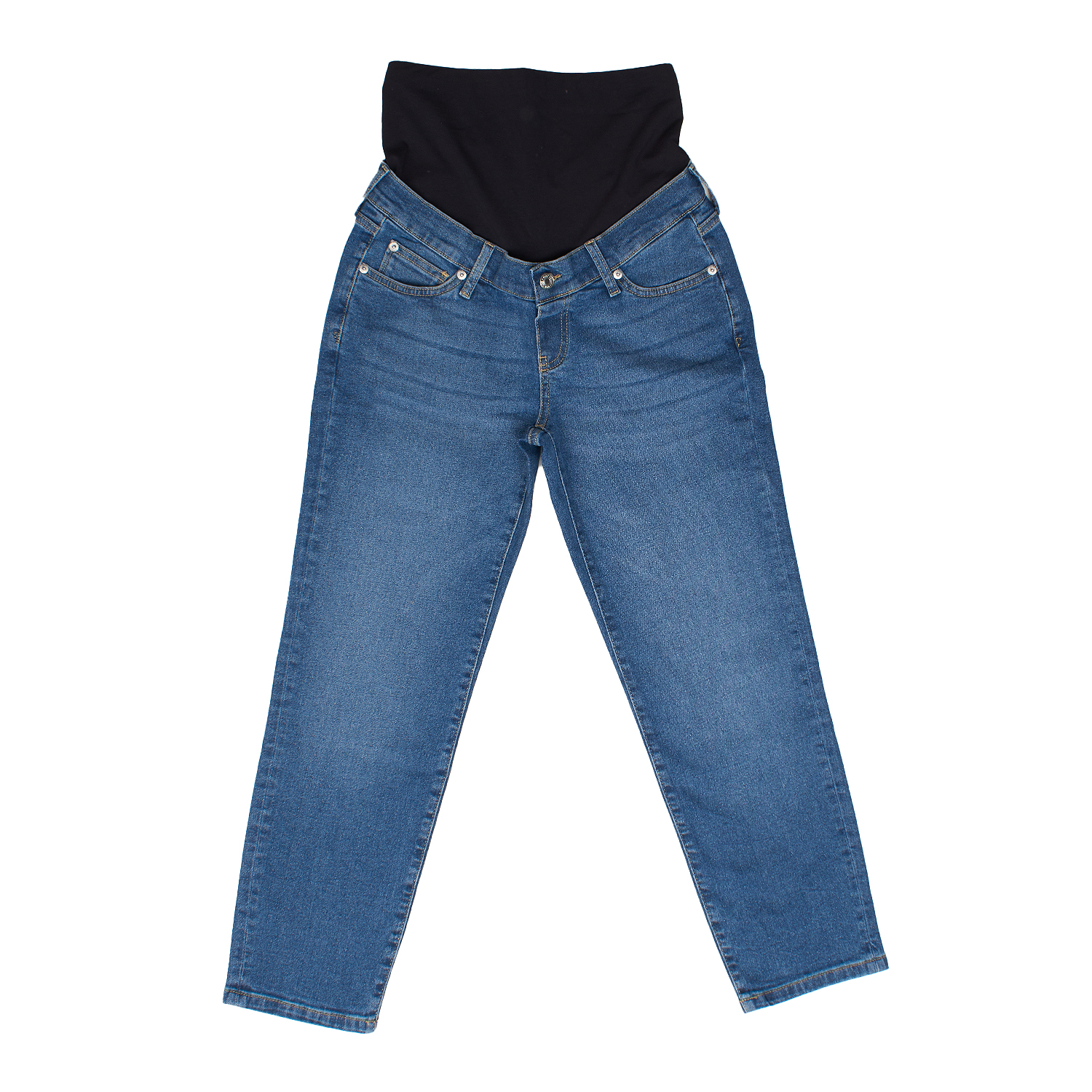 Calças de Ganga de Maternidade Azul