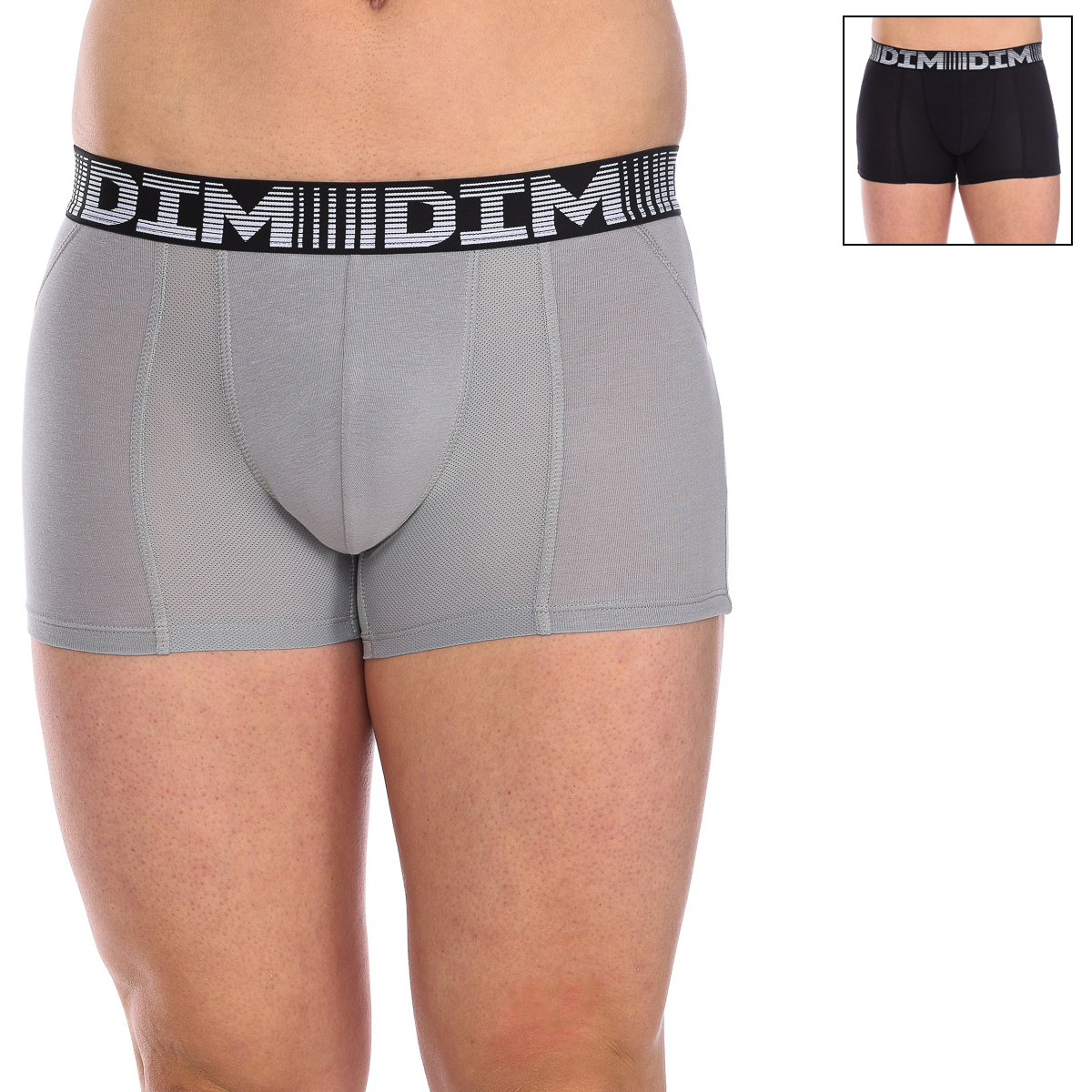 Pack 2 Boxers Homem Cotton 3D Flex Air Cinzento e Preto