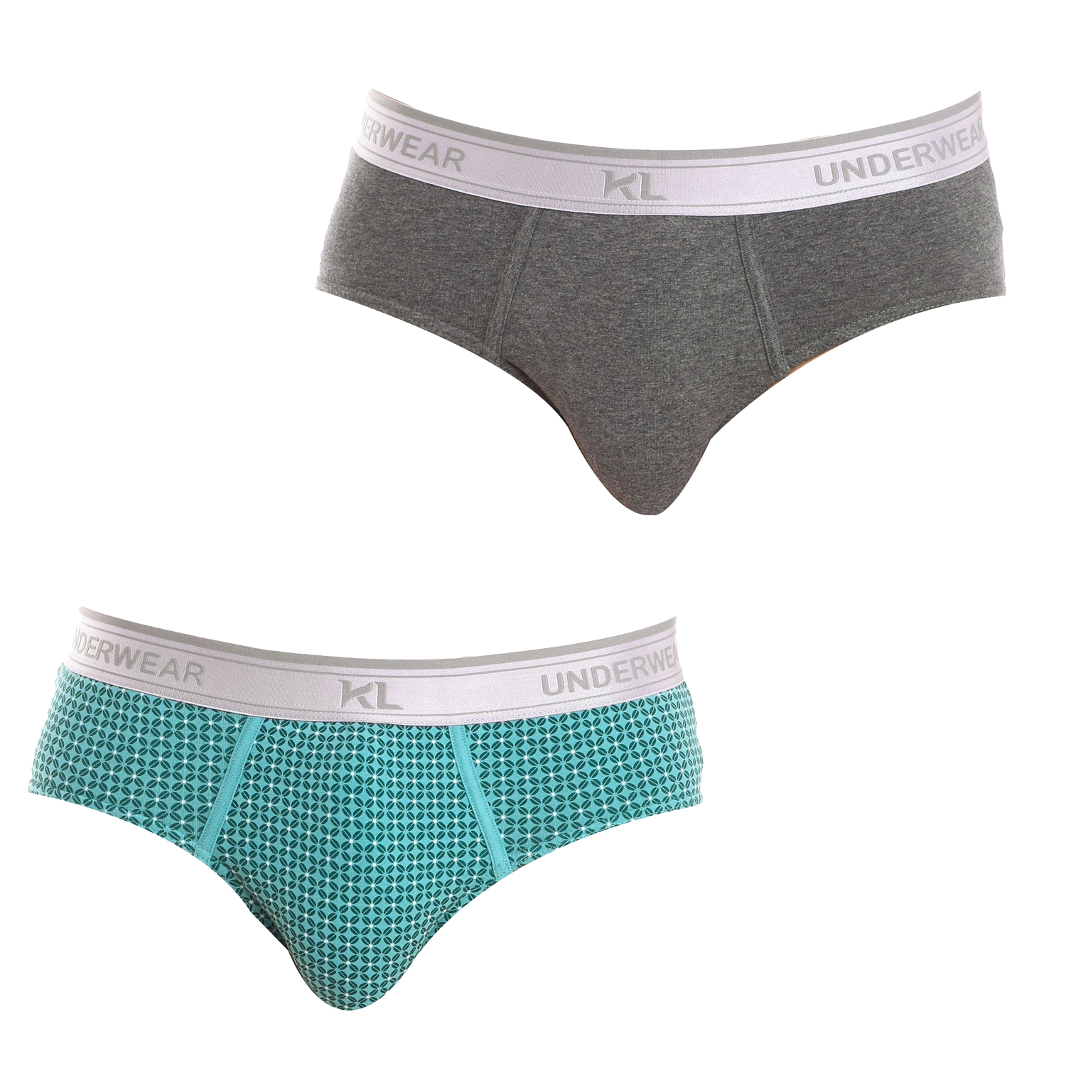 Pack 2 Slips Verde-Cinzento