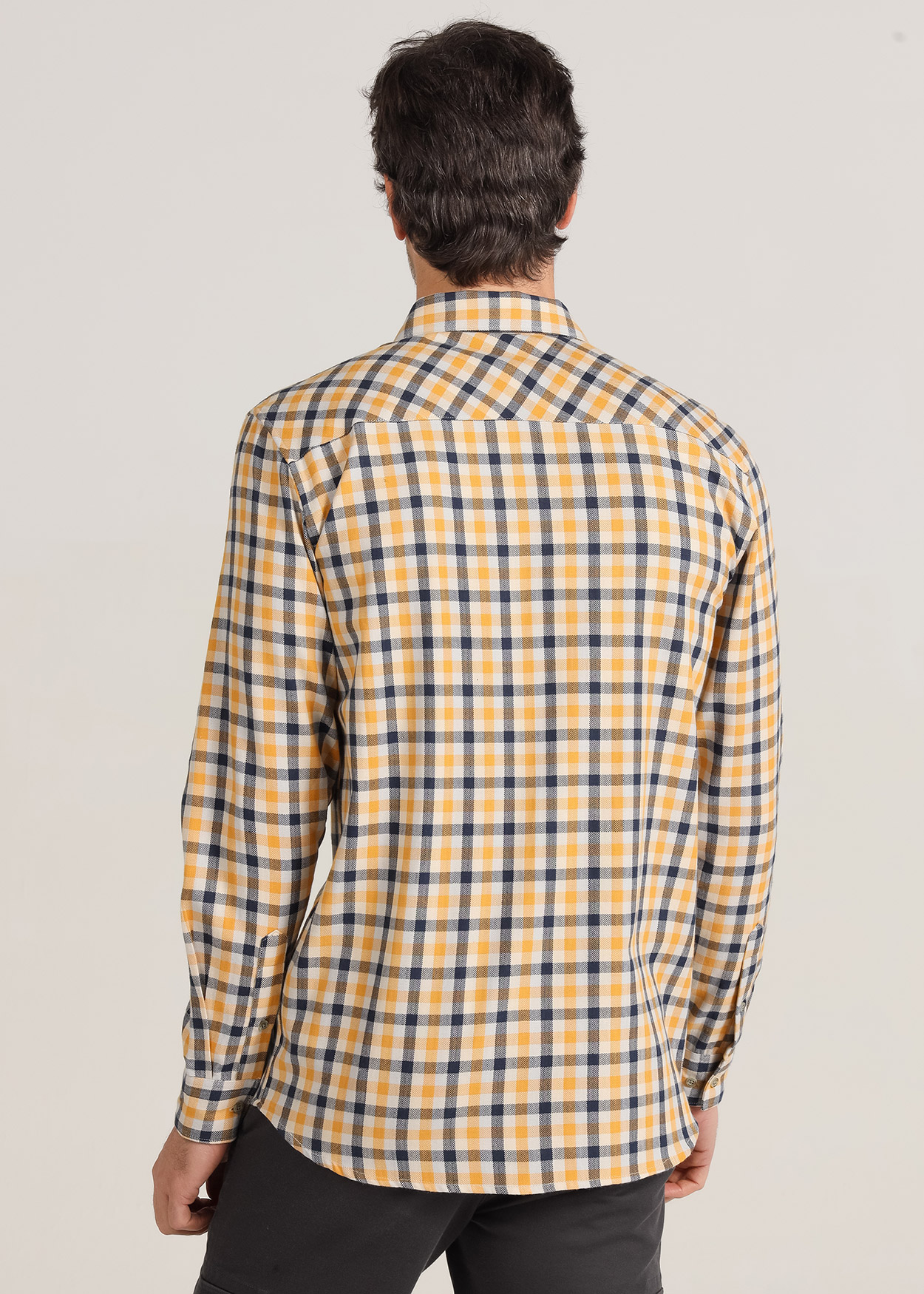 Camisa xadrez de manga comprida Multicor