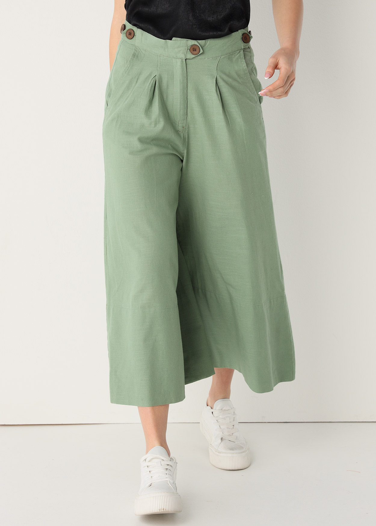 Calças Chino Senhora Verde