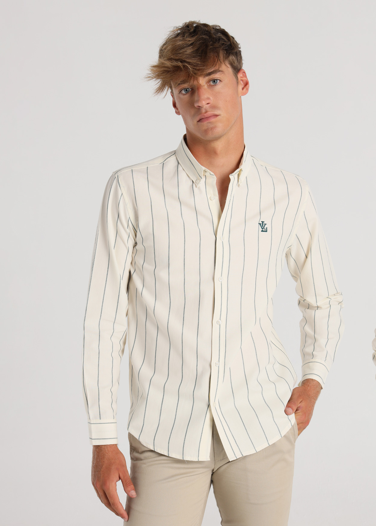 Camisa de manga comprida Homem Multicolorido