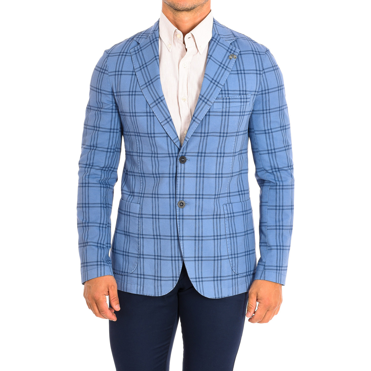 Blazer Homem Regular Fit Azul